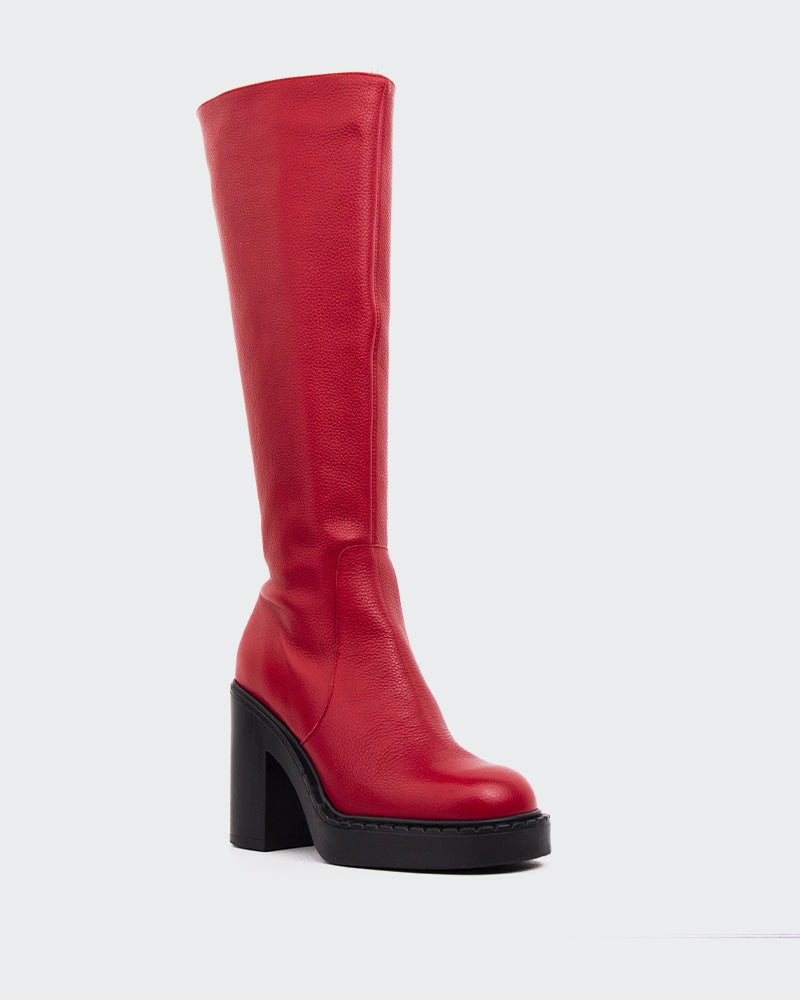 Hedon Burgundy Rubber Sole Chelsea Boots