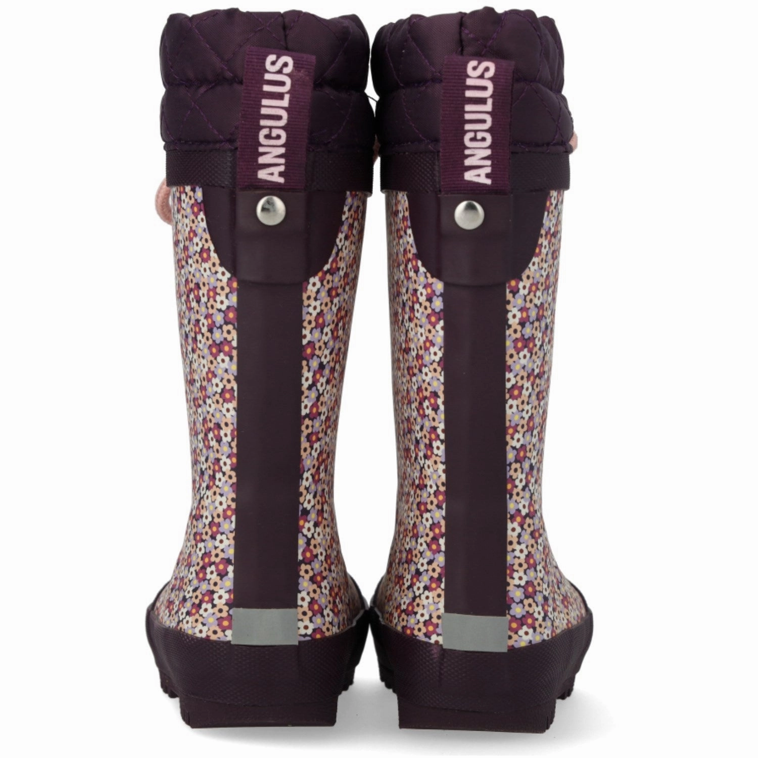 Angulus Flowers/Aubergine Rubber Boot Med Woolfor Hiking Boots Reviews