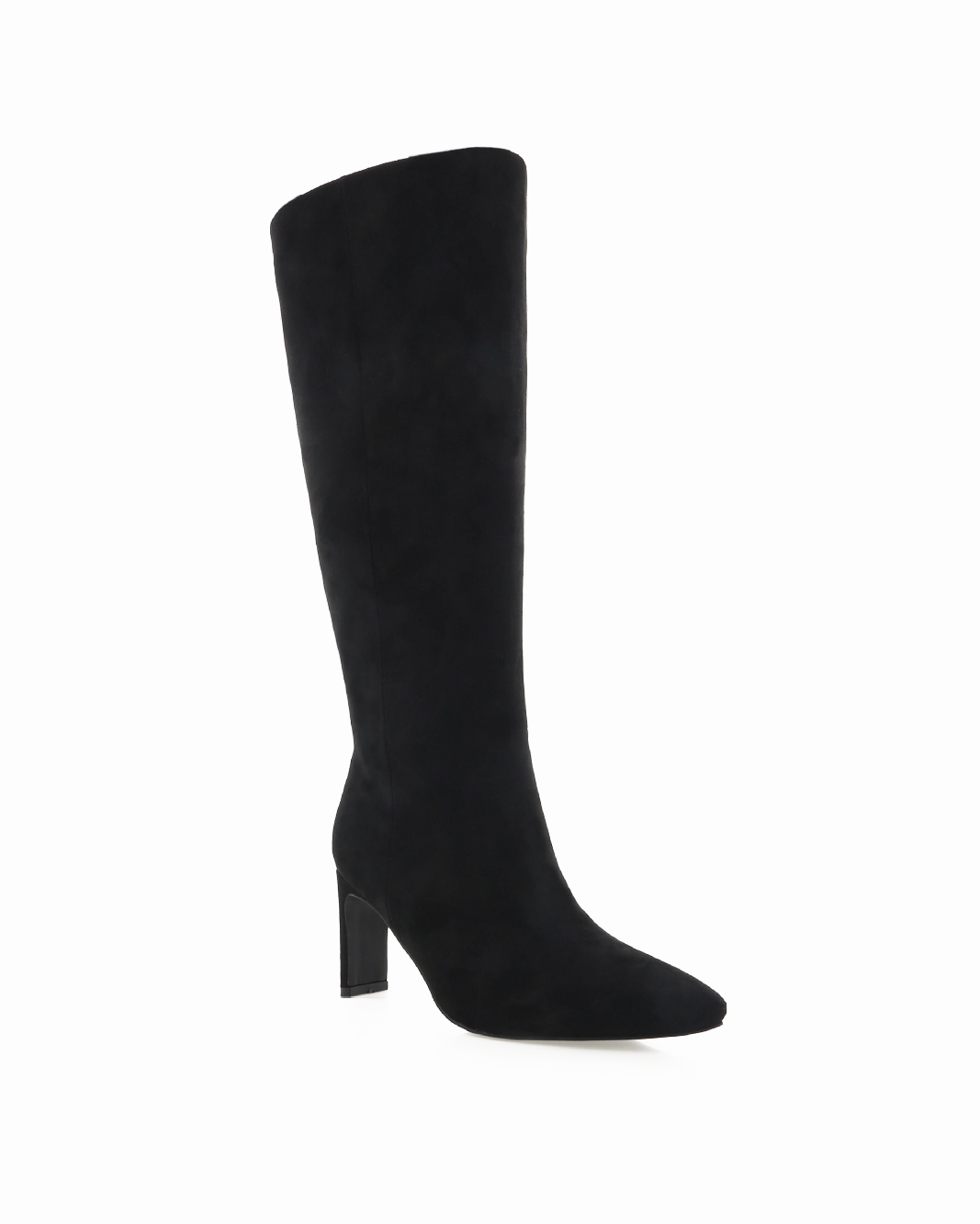 ANTOINETTE  - BLACK SUEDE Knee High Lace Up Combat Boots