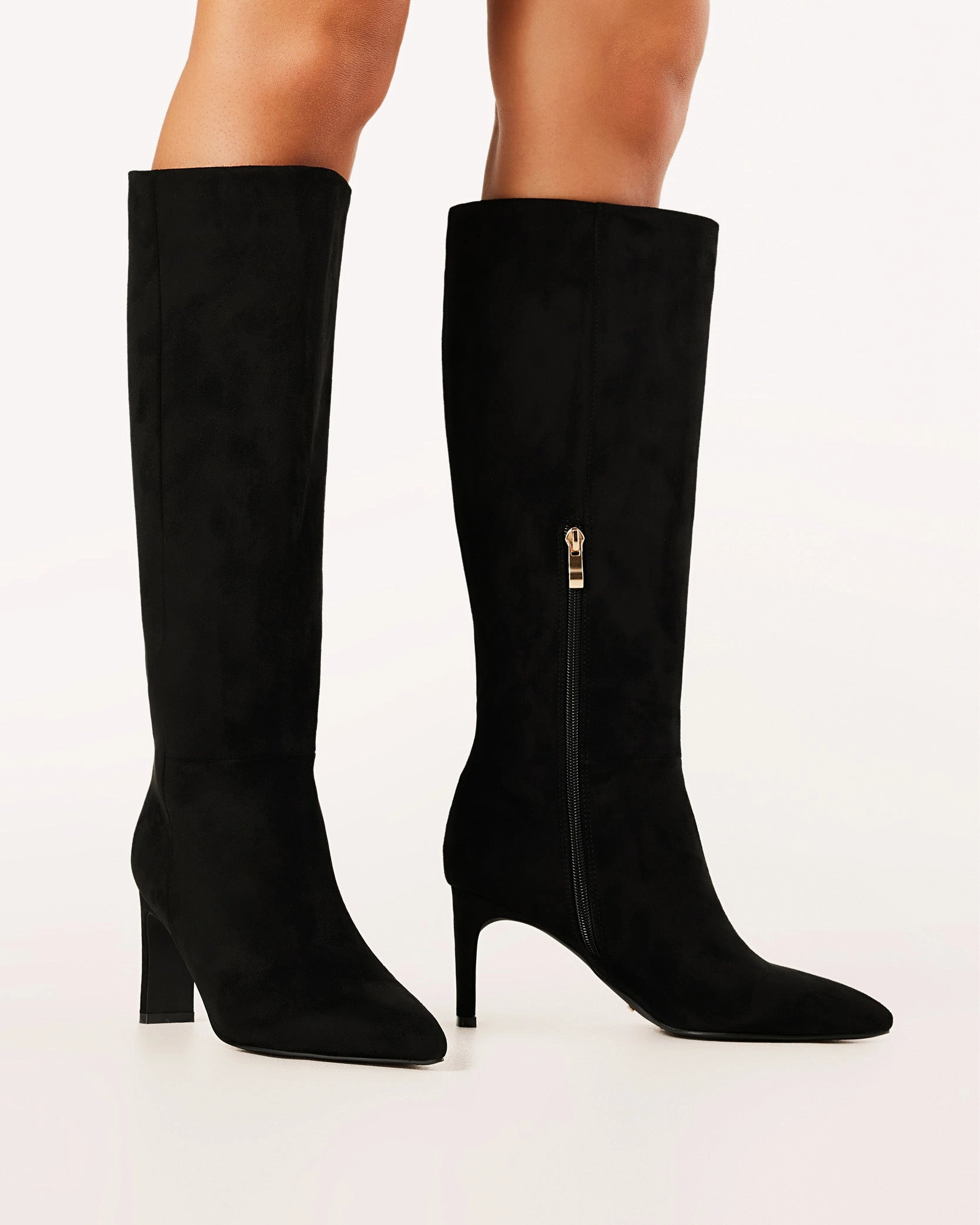 ANTOINETTE  - BLACK SUEDE Wide Foot Boots