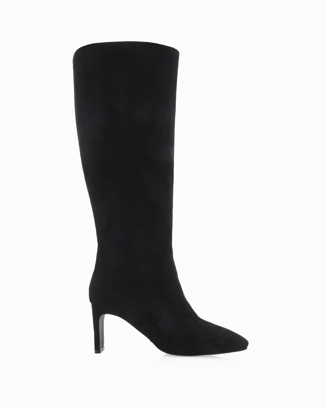 Non Slip Knee High Boots ANTOINETTE  - BLACK SUEDE