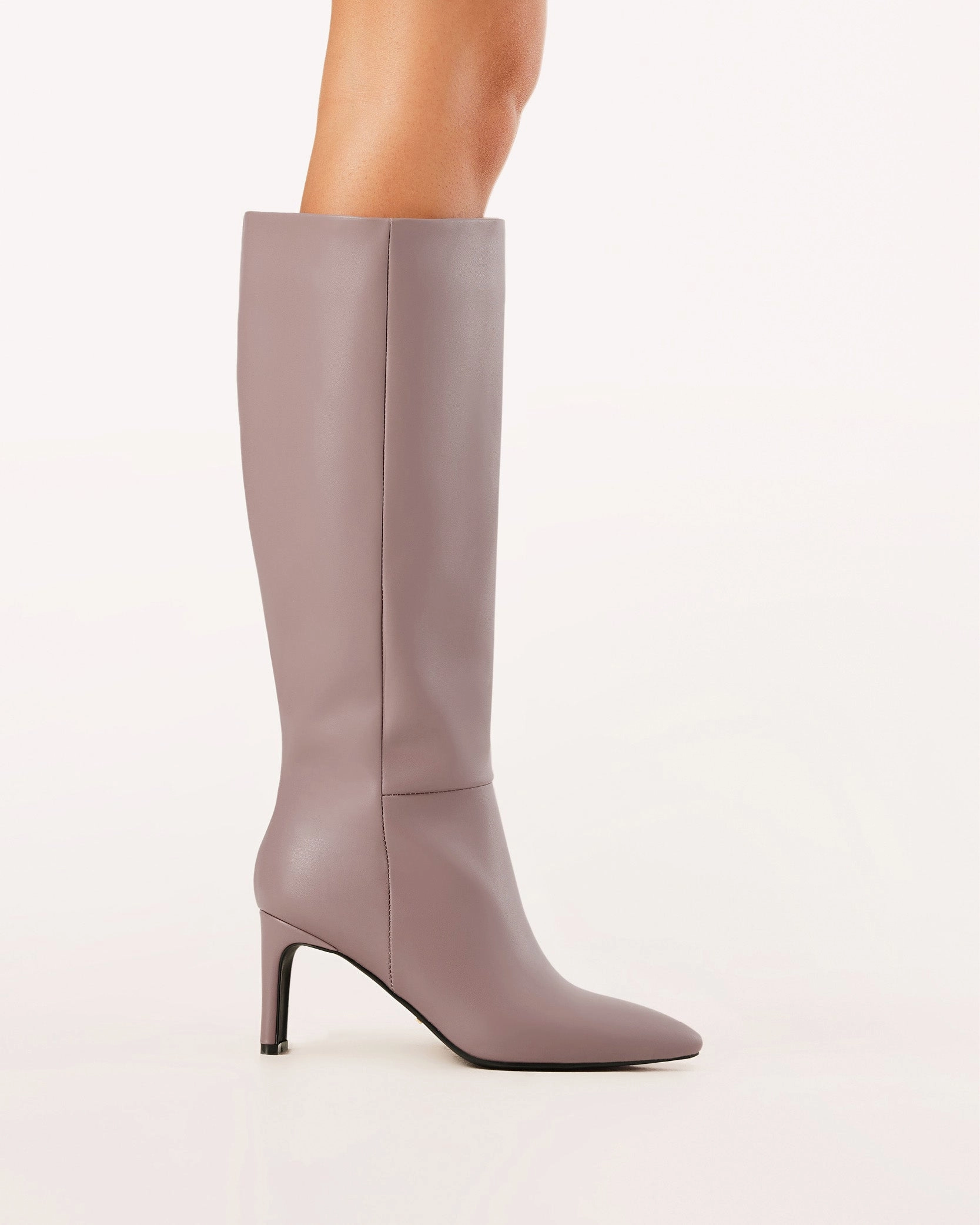 ANTOINETTE  - MAUVE Block Heel Knee High Boot