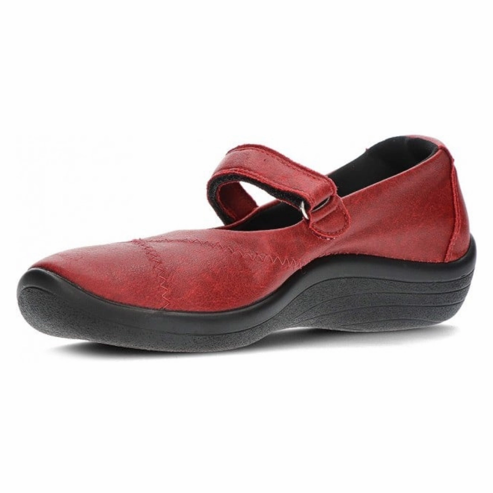 Mary Jane Shoes Low Chunky Block Heels Arcopedico Triglav Cherry Mary Jane (Women's)