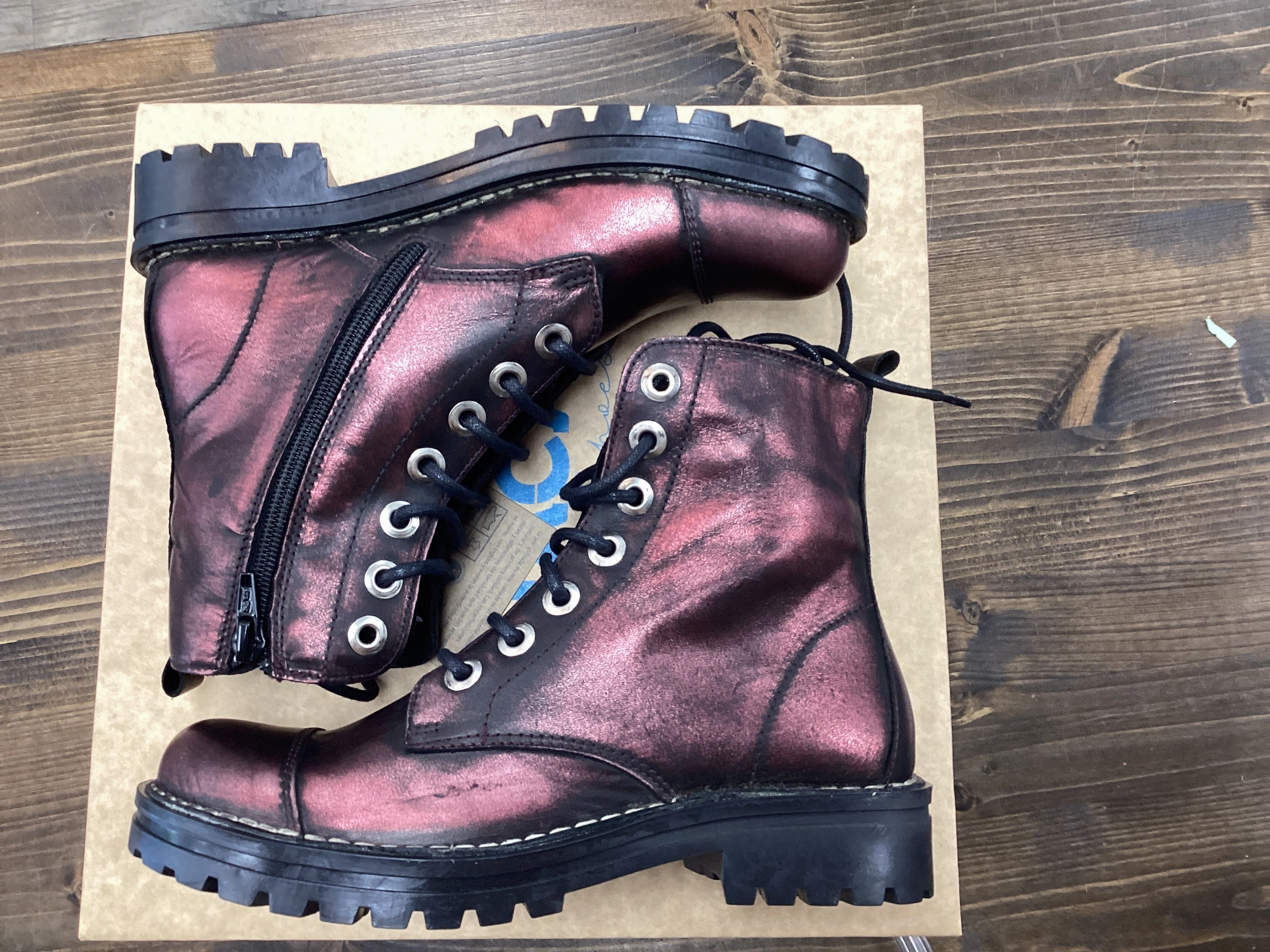 Chacal 5663 Metallic Combat boot Season 4 Combat Boots Oil