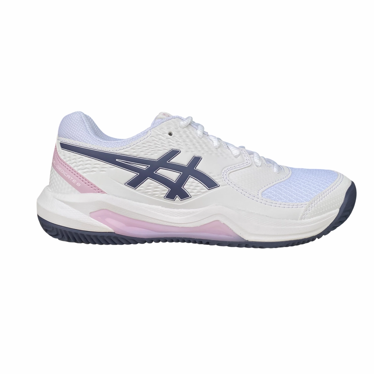 Asics scarpa da tennis da donna per terra battuta Gel Dedicate 8 Clay 1042A255-104 bianco-indigo Vince Tennis Shoes