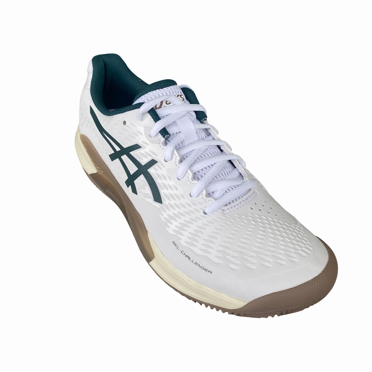 Asics scarpa da tennis per terra battura da uomo Gel-Challenger 14 Clay 1041A449-104 bianco-verde Dillard's Tennis Shoes Clearance