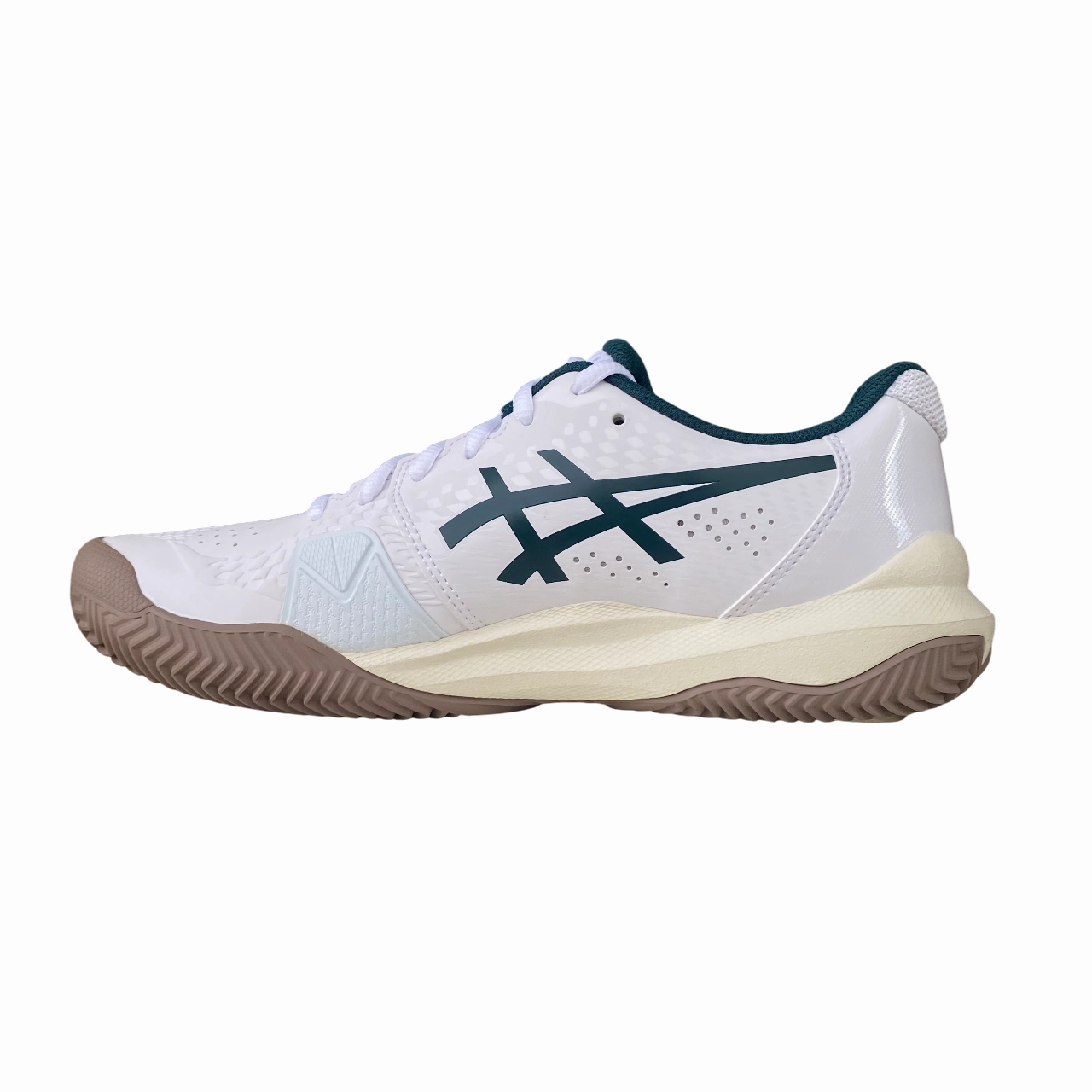 Asics scarpa da tennis per terra battura da uomo Gel-Challenger 14 Clay 1041A449-104 bianco-verde Leather Dress Tennis Shoes