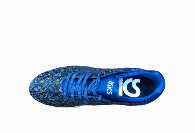 Asics scarpa sneakers da uomo Gel Kayano Trainer Evo H621N 4950 blu Spray Paint Sneakers