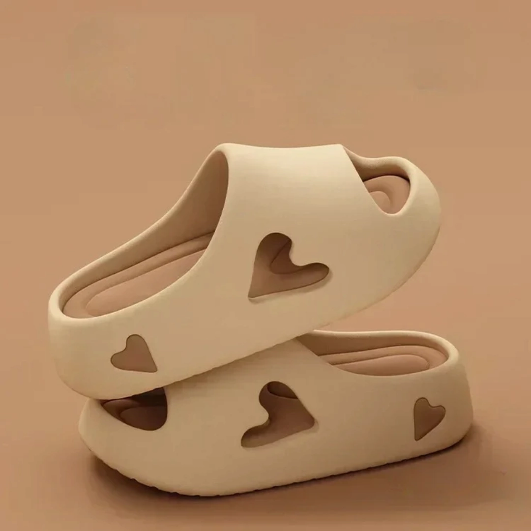 Aurea Heart Slides Ruby Slippers Image