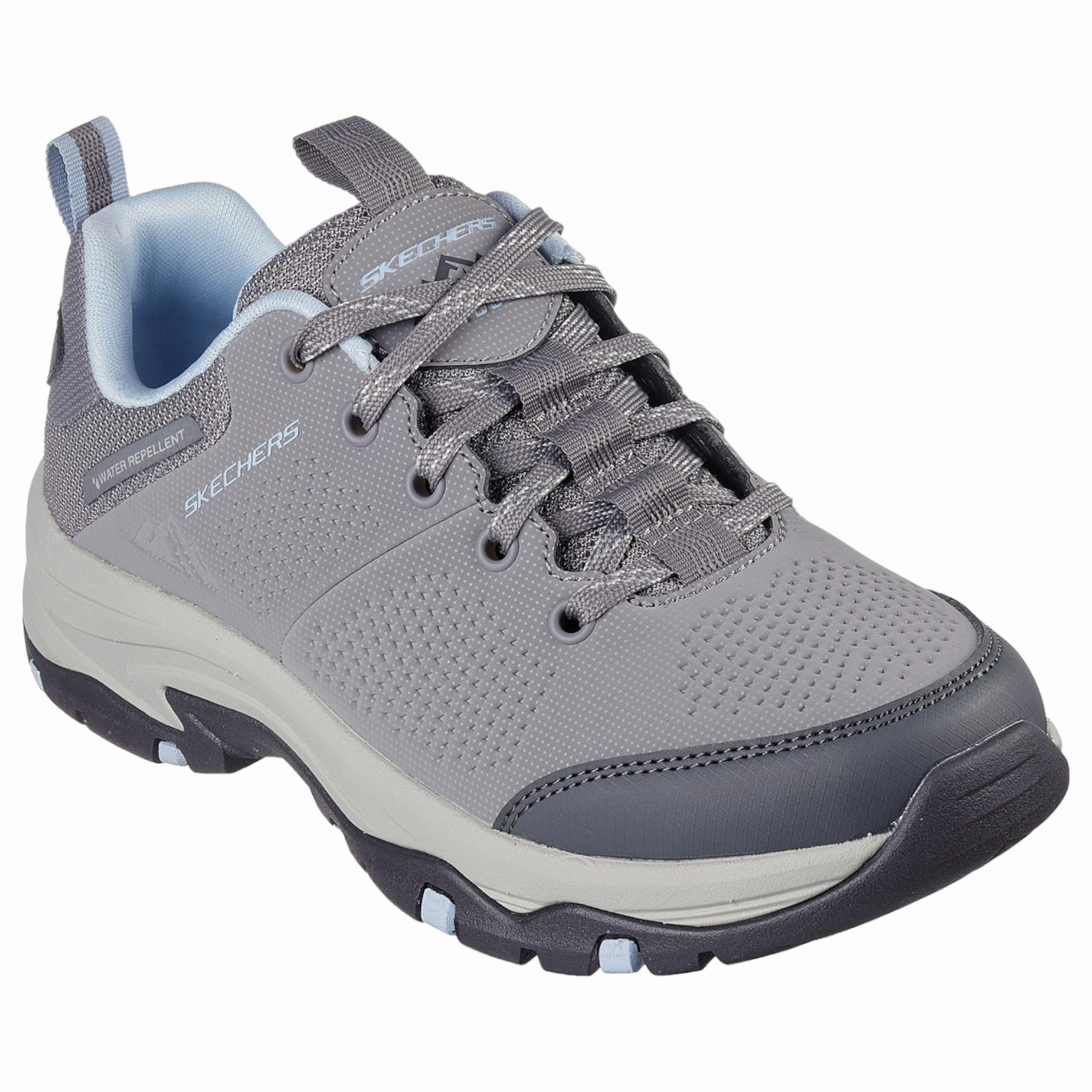 Trail Running Shoes Wide Skechers Women's 180006 Relaxed Fit Trego - Trail Destiny Gray Hiking Shoes
