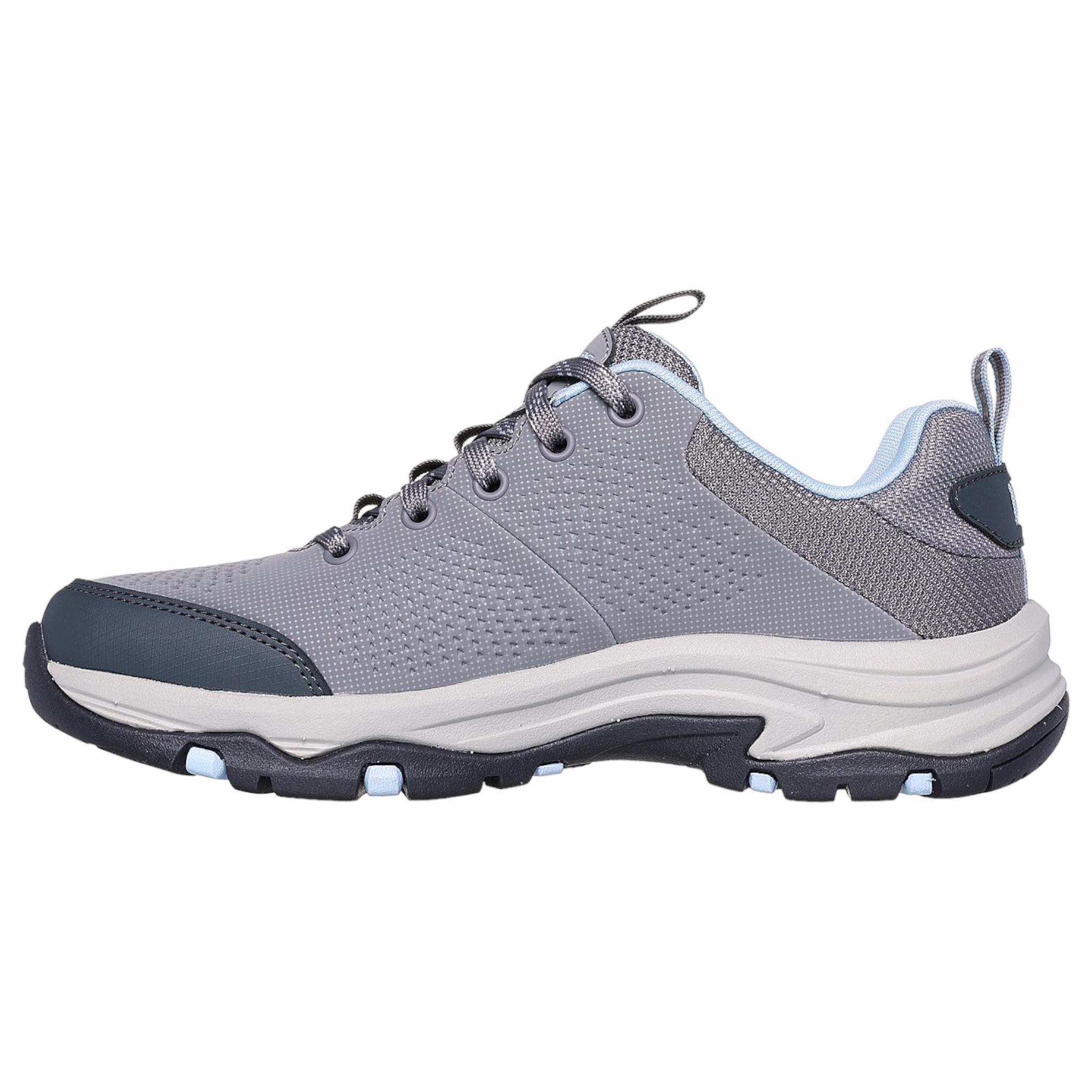 Comfortable Trail Running Shoes Skechers Women's 180006 Relaxed Fit Trego - Trail Destiny Gray Hiking Shoes