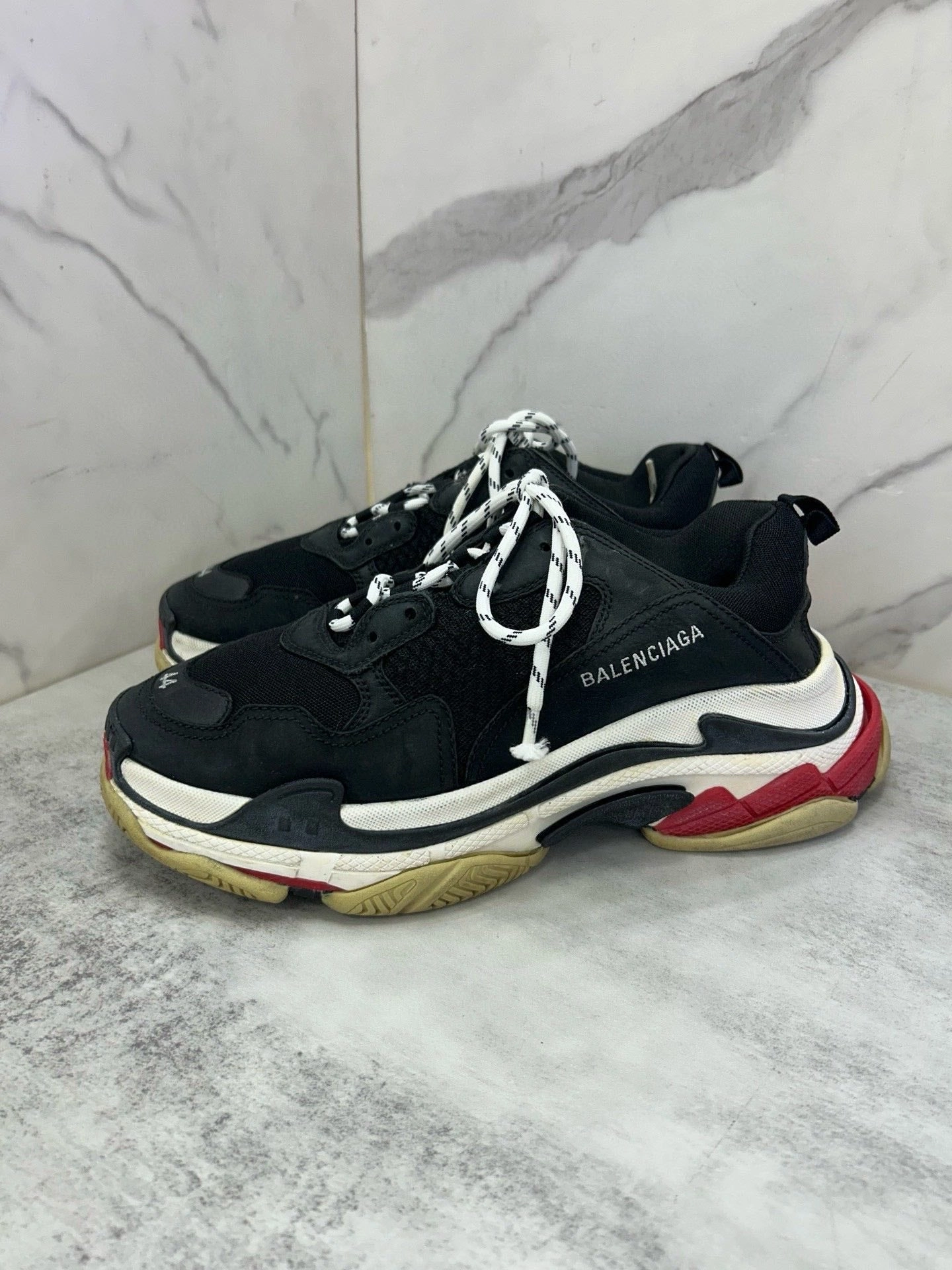 Best Sneakers For Running A Marathon Balenciaga Preloved Triple S Sneakers Black Size 44 LNS3674