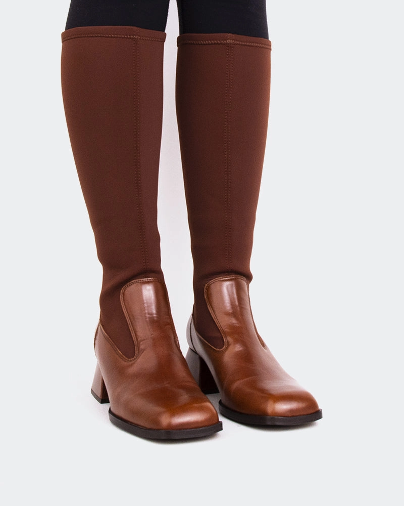 Bayeux Chestnut Knit Stretch Chelsea Boots Online Order