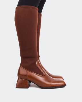 Next Chelsea Boots Bayeux Chestnut Knit Stretch