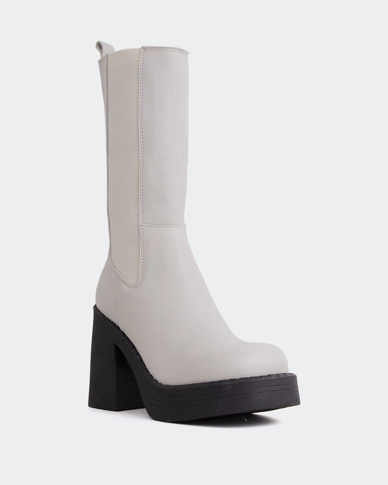 Bexley Off White Leather Chelsea Boots Plantar Fasciitis