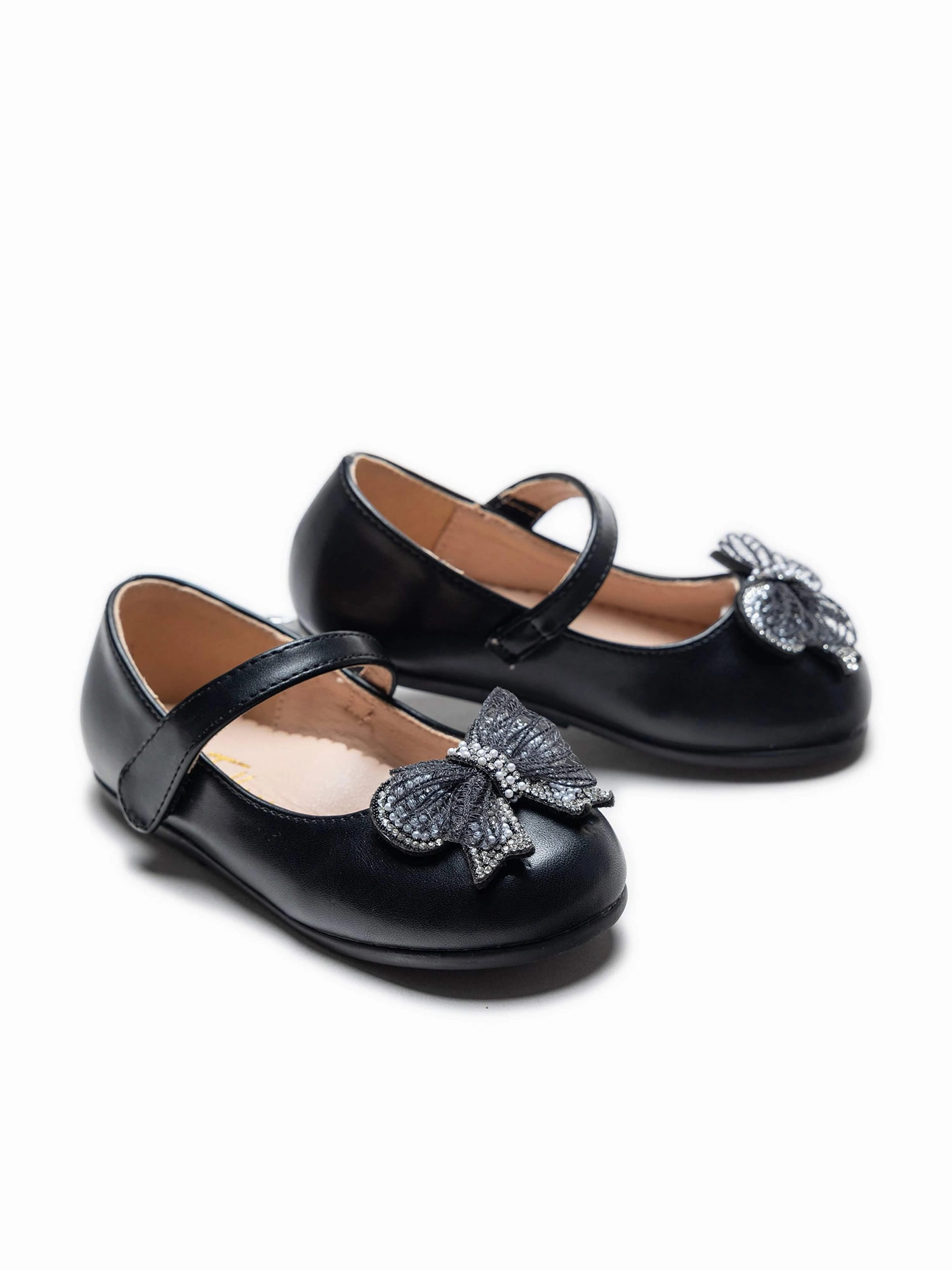 Unisa Shoes Flats Black Charlotte Ribbon Flats