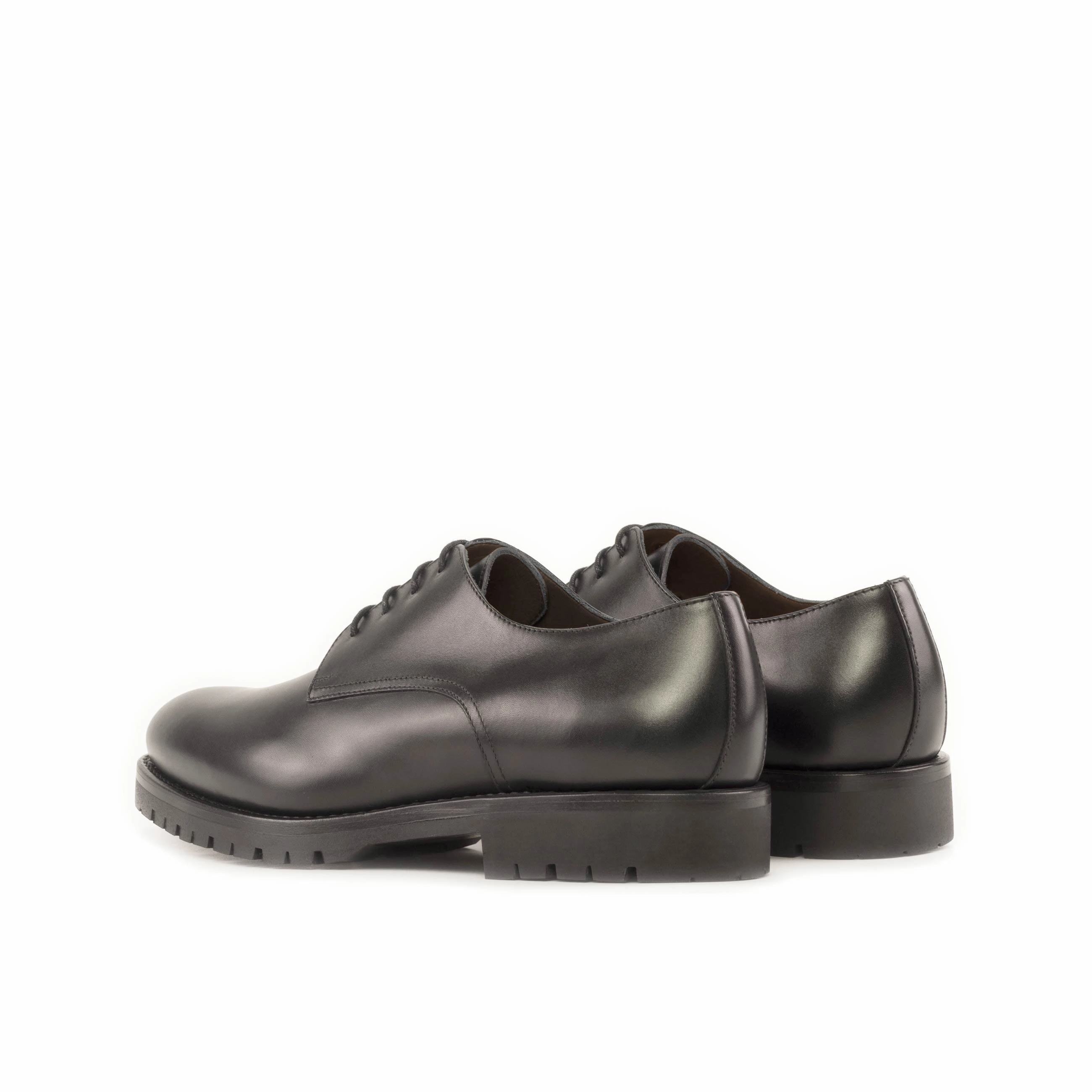 Laceless Derby Shoes Black Derby Chunky Shoes