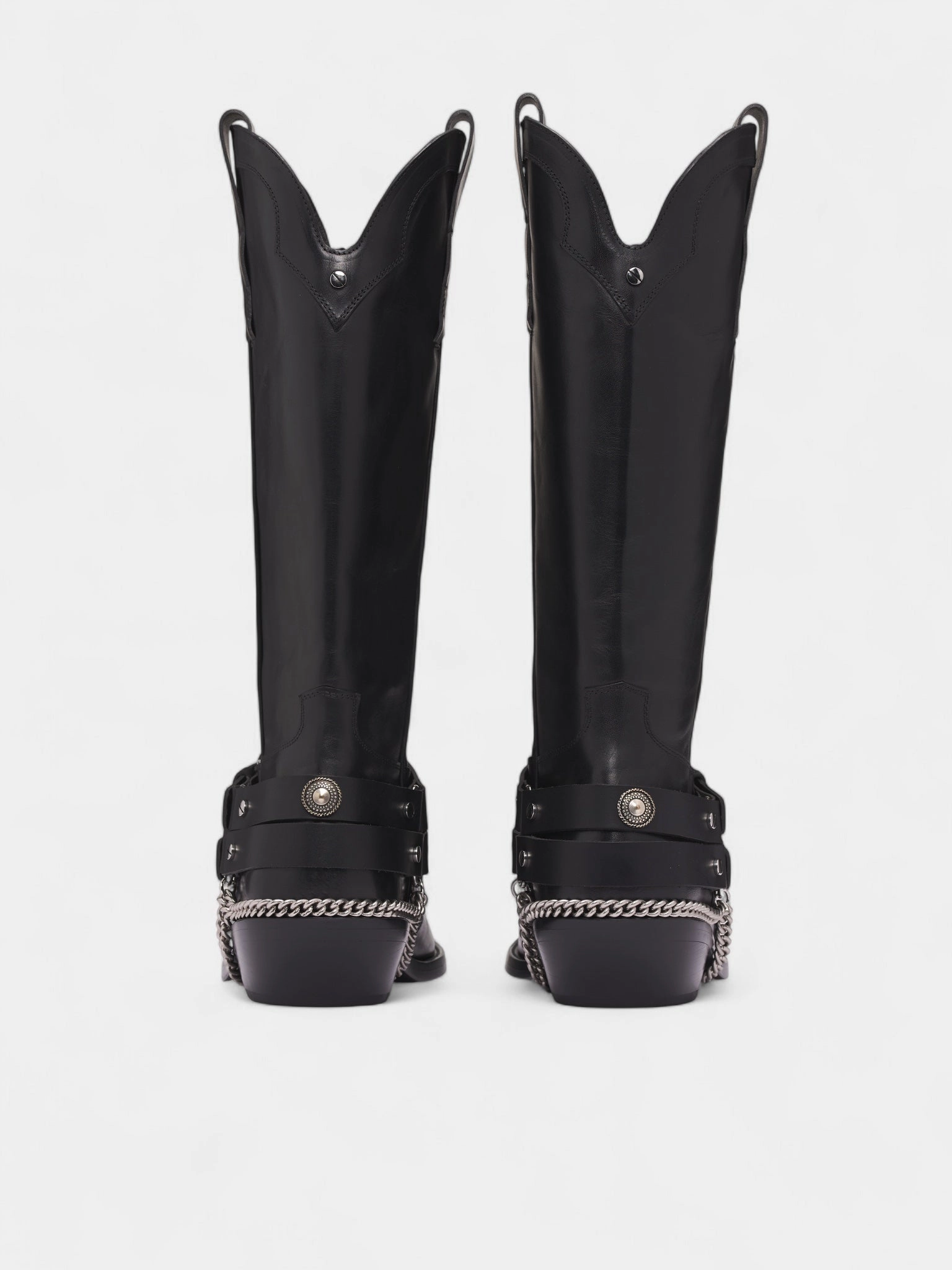 Guarachero Boots For Sale Black Leather Finnbo Santiago Boots (B0013360-LT168-BLACK)