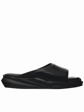 Sandals Royal Reviews Black Leather Mono-Slide (AAMSL0004LE01-BLACK)