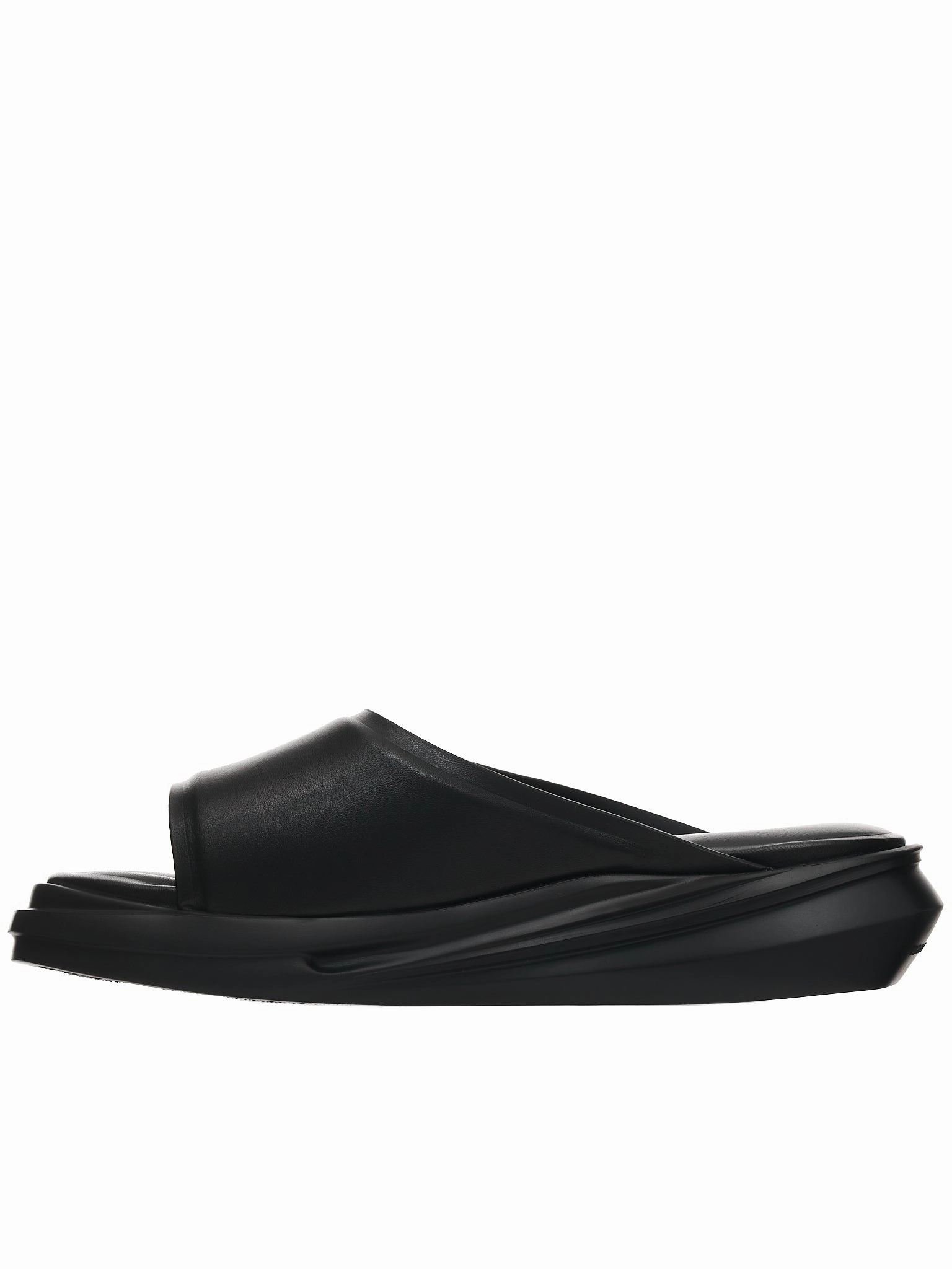Black Leather Mono-Slide (AAMSL0004LE01-BLACK) Amazon Orthopedic Sandals