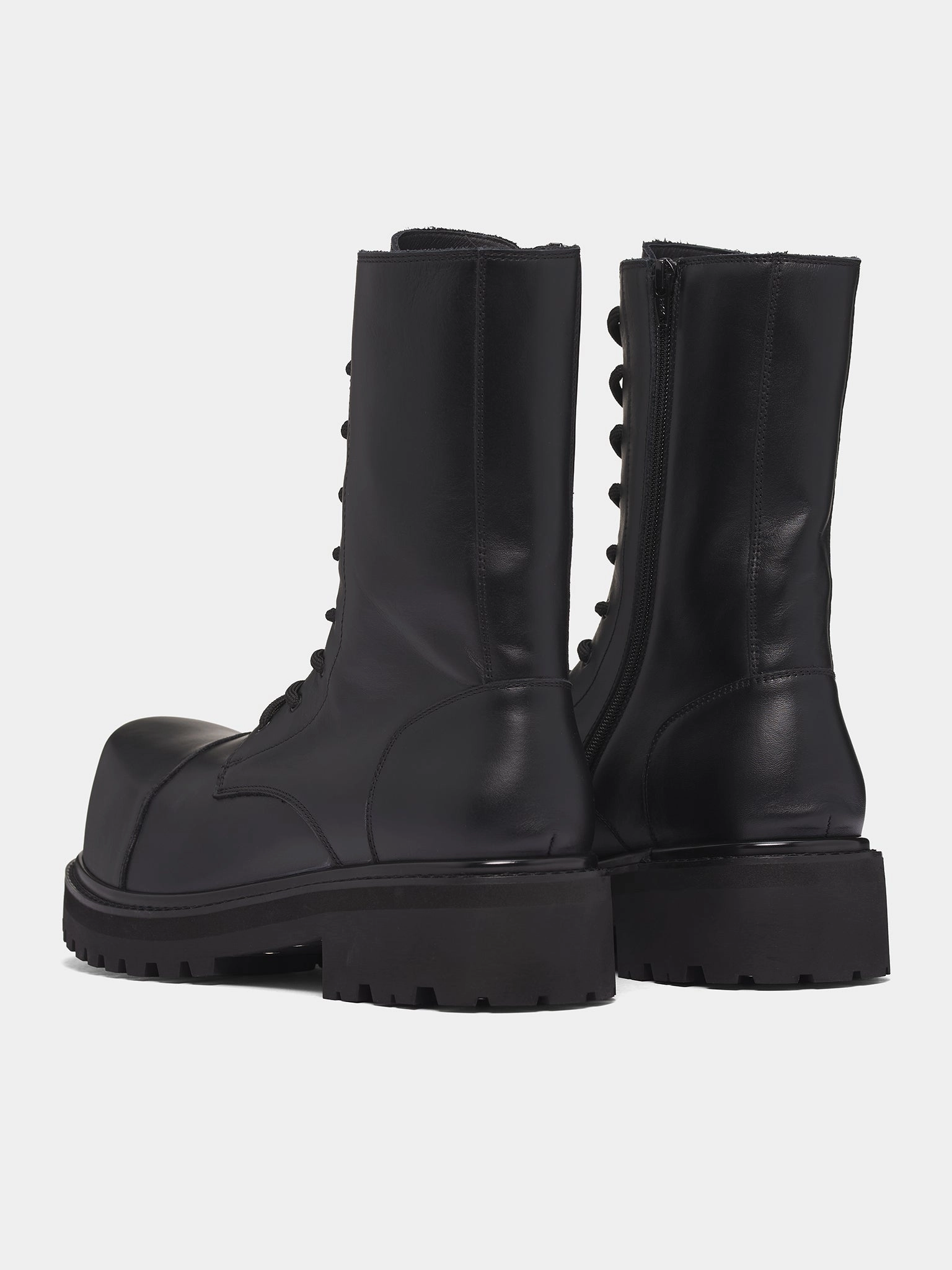 Black Stomp Combat Boots (UH76BT800B-BLACK) Disco Boots