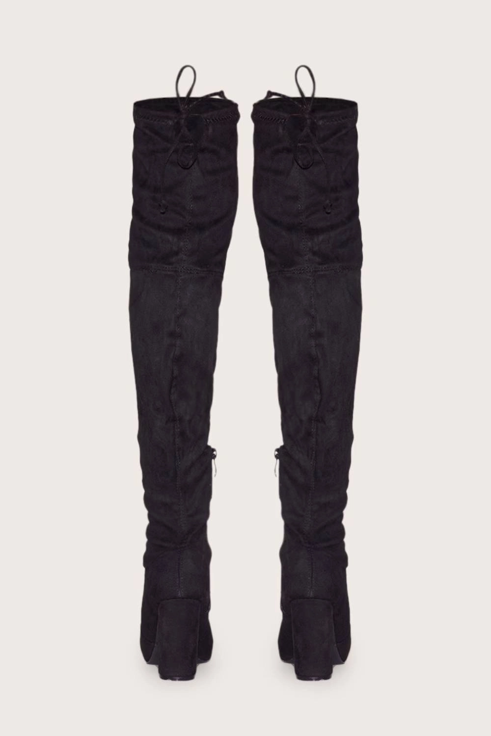 Vince Camuto Wide Calf Boots BLACK SUEDE BLOCK HEEL OVER THE KNEE BOOT (PACK B)