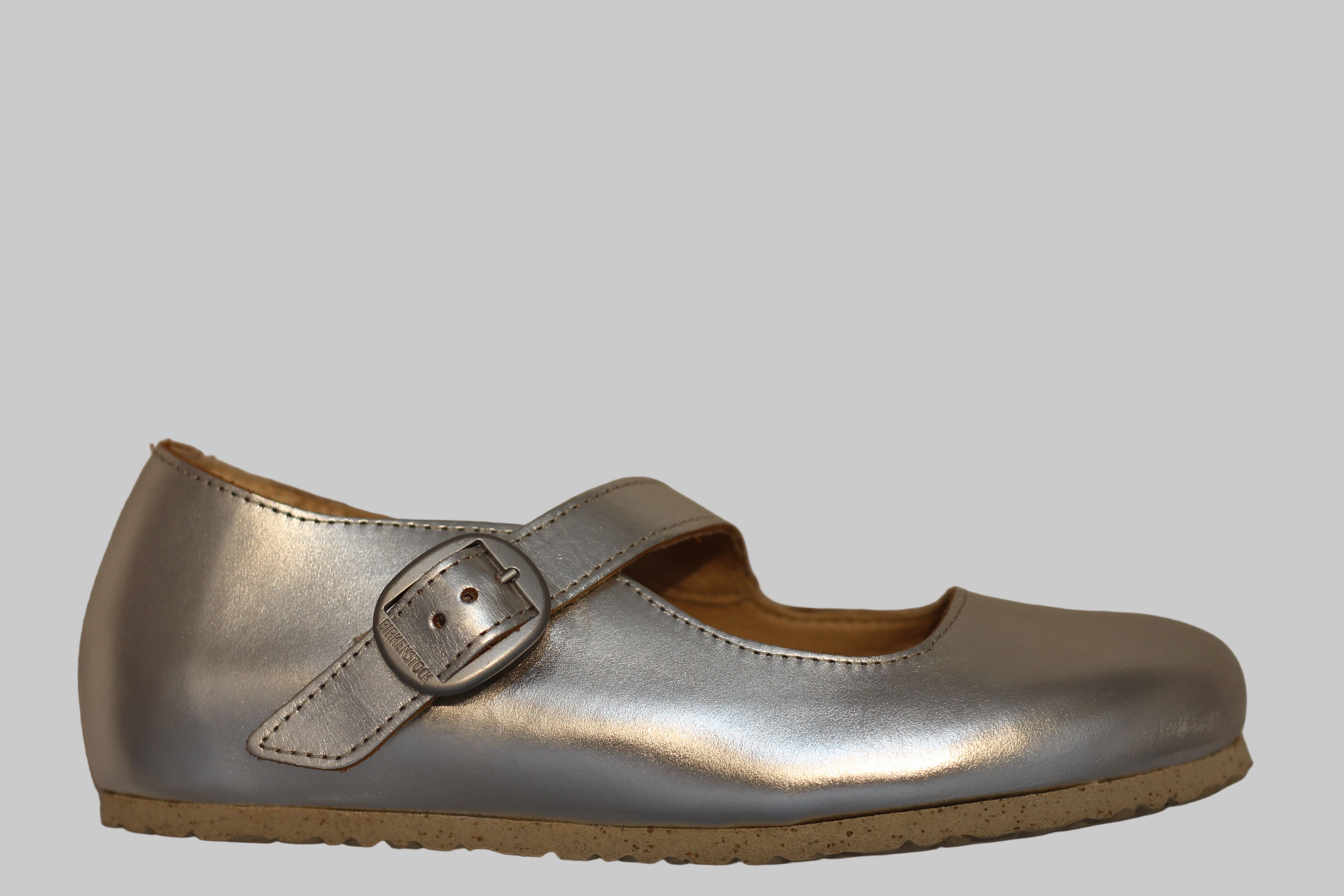Slip On Shoes For Parkinson's Patients Women's Santa Clarita Maryjane - Silver Leather