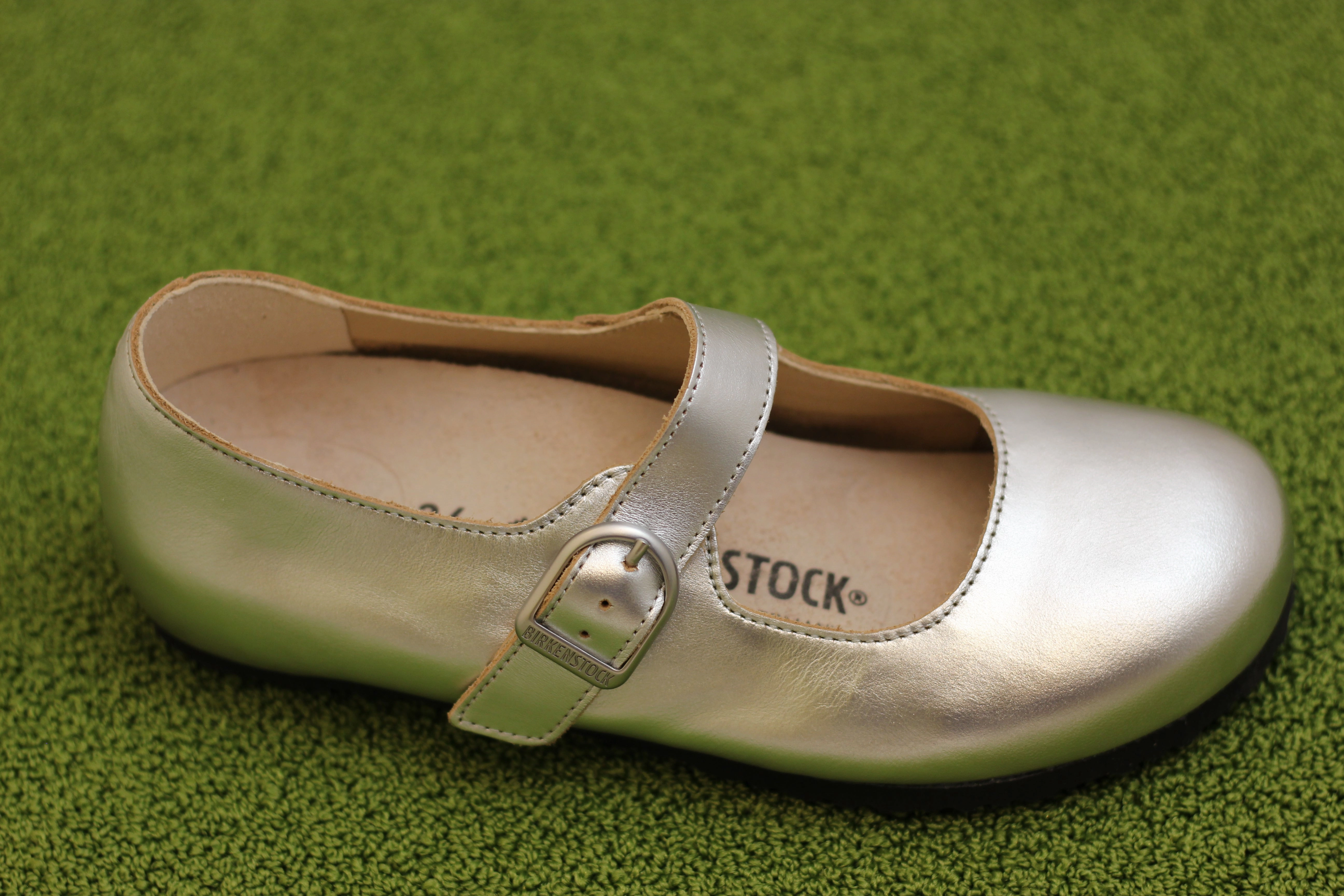 Women's Santa Clarita Maryjane - Silver Leather Mule Slip On Heels