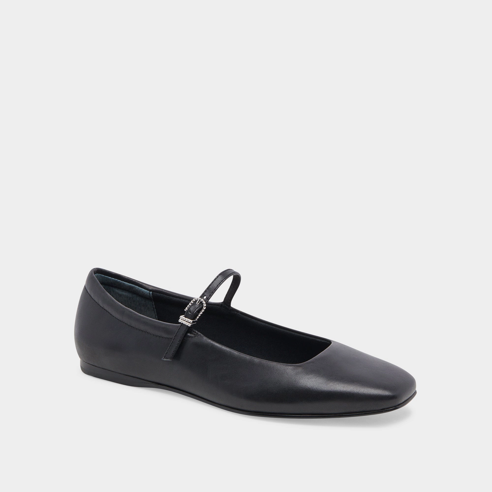 Flat Shoes With Good Arch Support REYES BALLET FLATS BLACK LEATHER