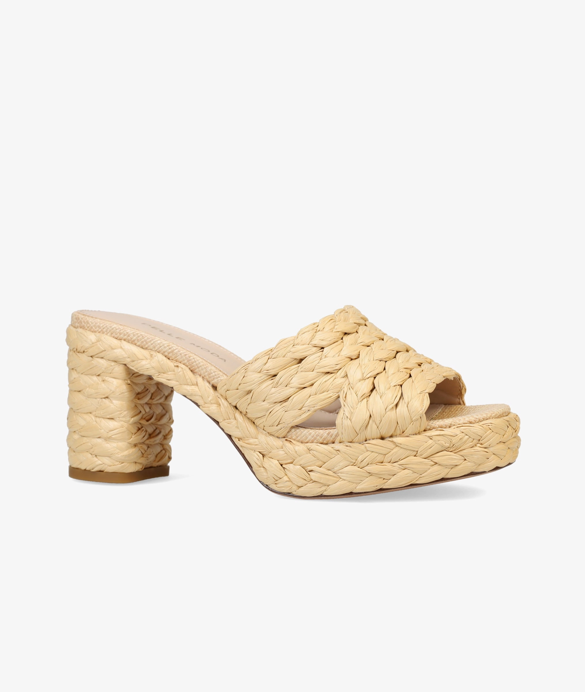 Camren Platform - Natural Half Slippers