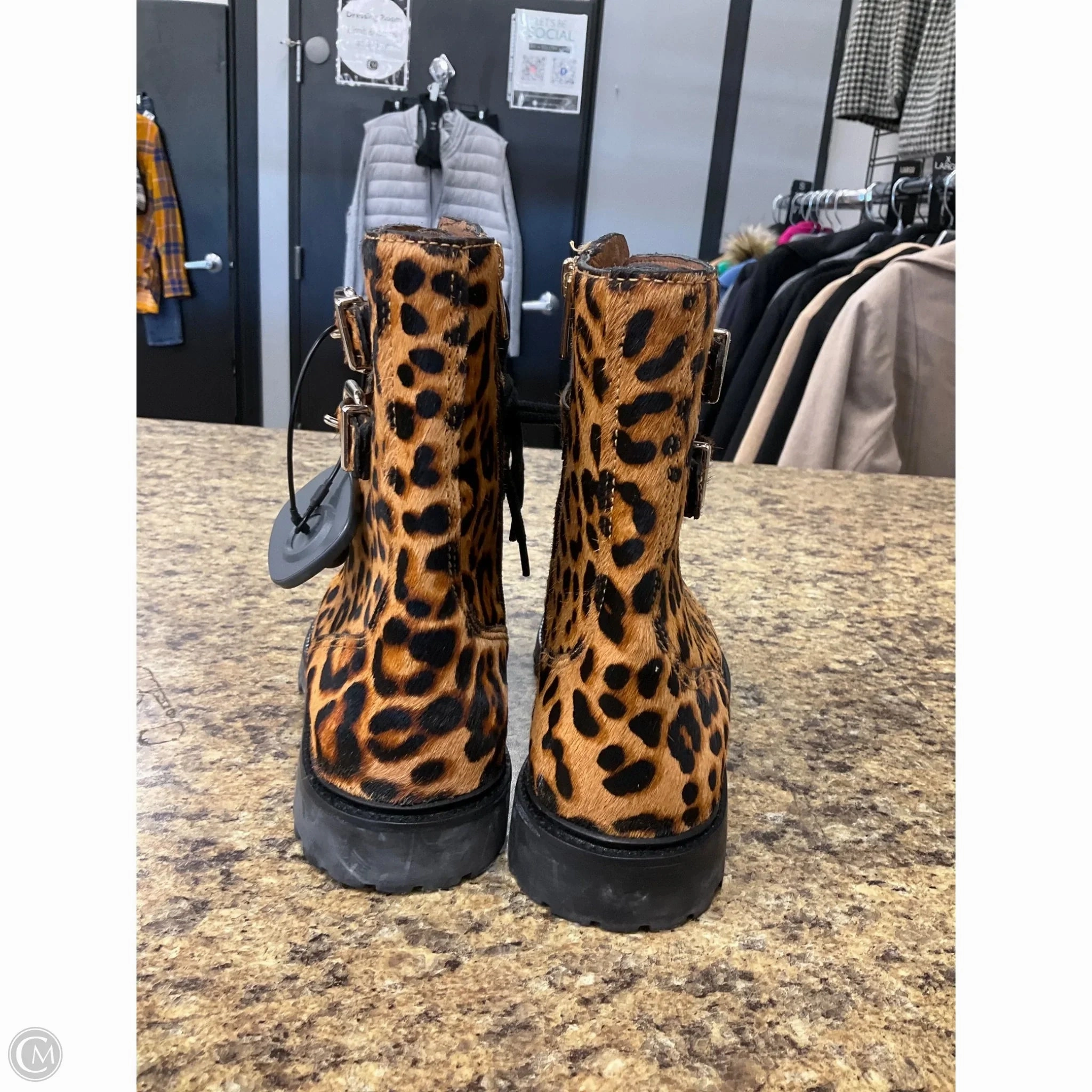 Insulated Combat Boots Boots Combat By Antonio Melani In Leopard Print, Size: 8