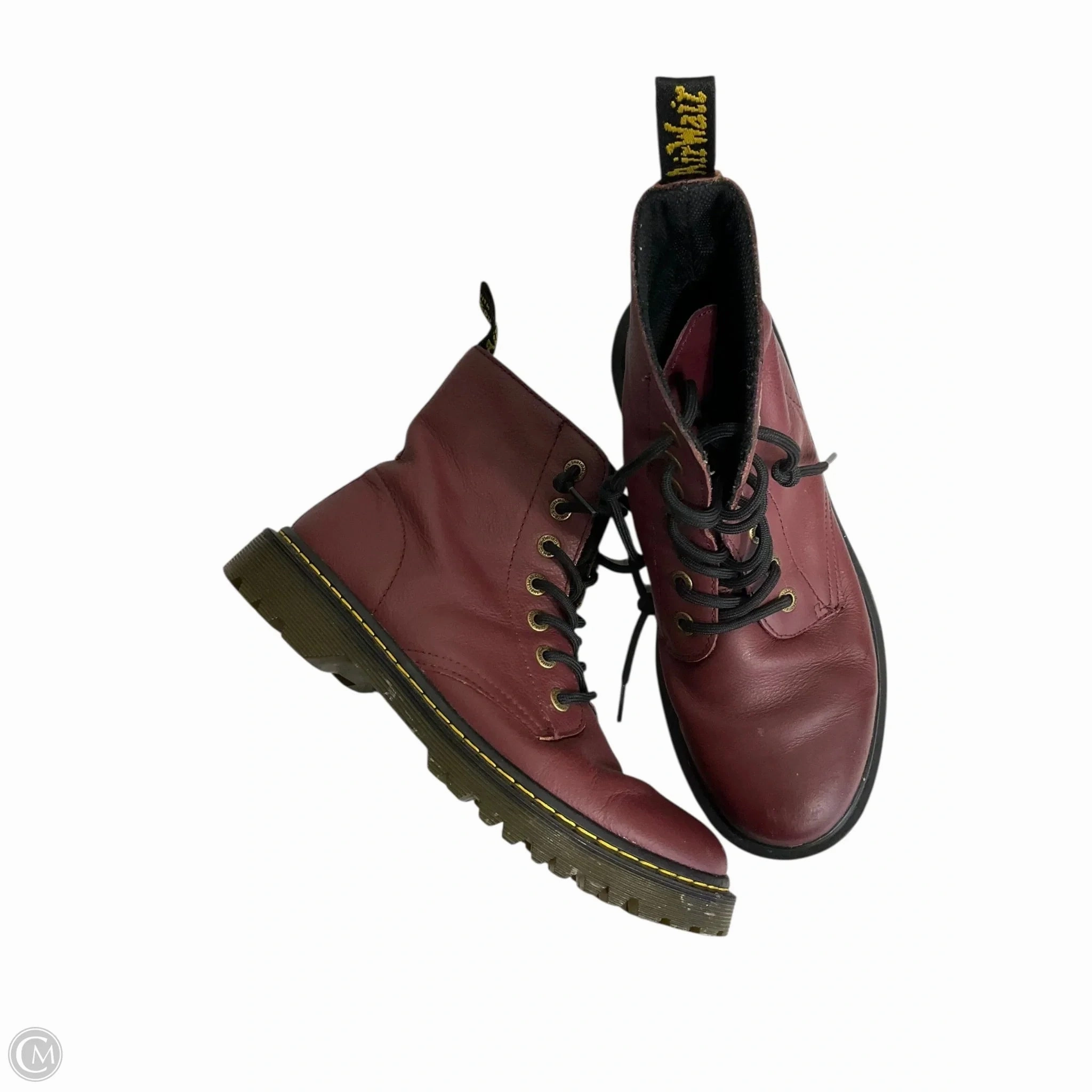Boots Combat By Dr Martens In Maroon, Size: 10 Knee High Combat Boots Outfits