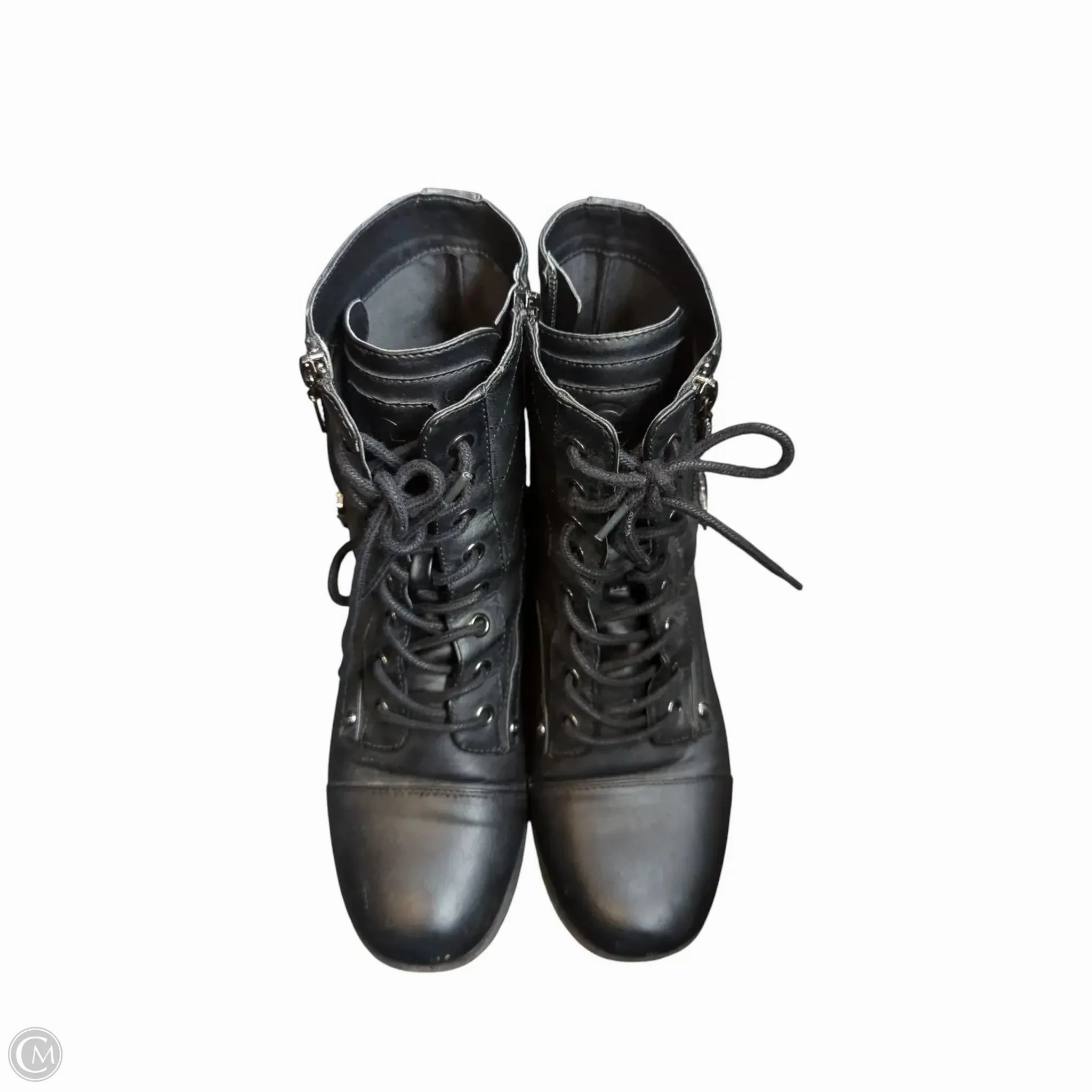 Laine Zip Combat Boot Boots Combat By G By Guess In Black, Size: 8.5