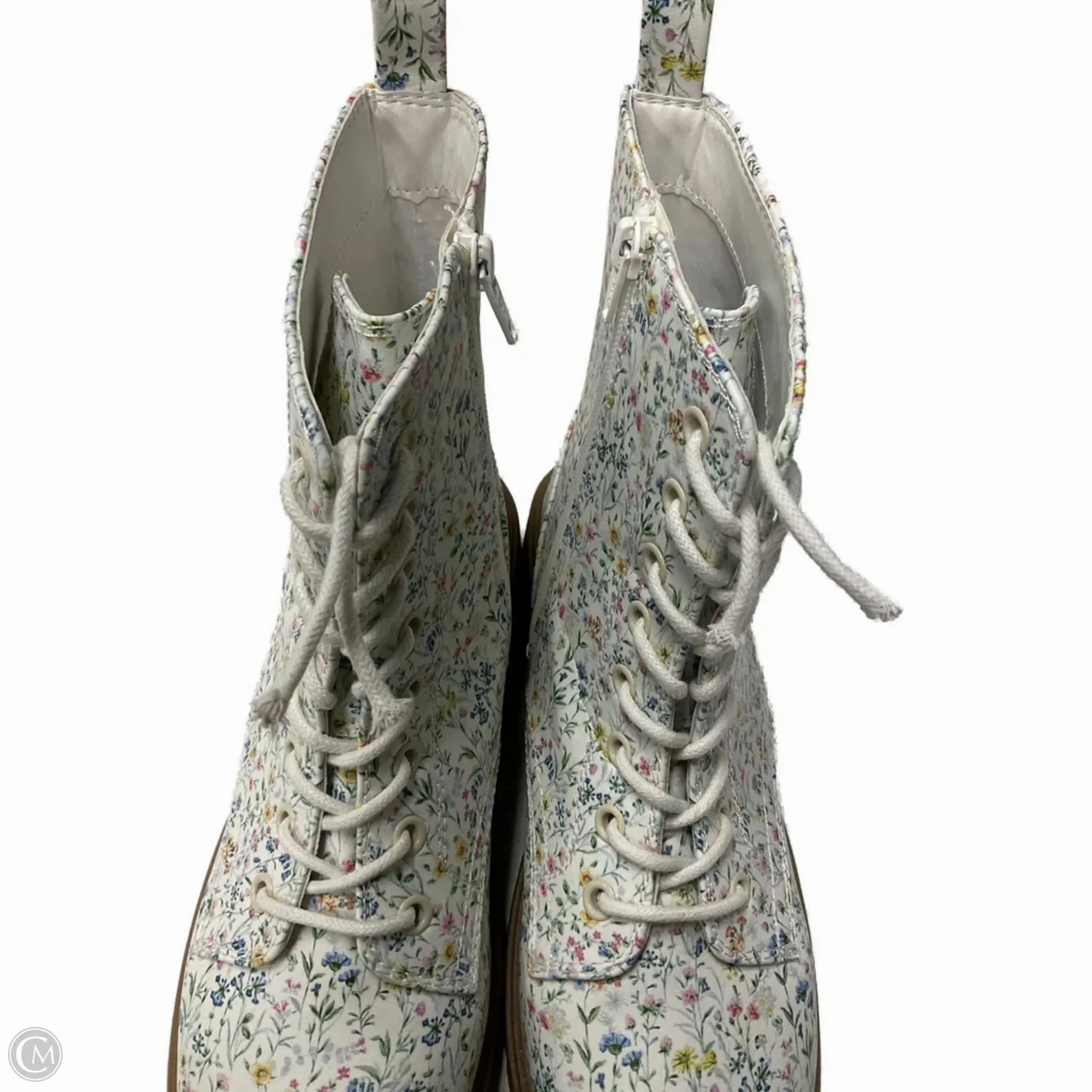 Boots Combat By So In Floral Print, Size: 10 Combat Boots Ww2