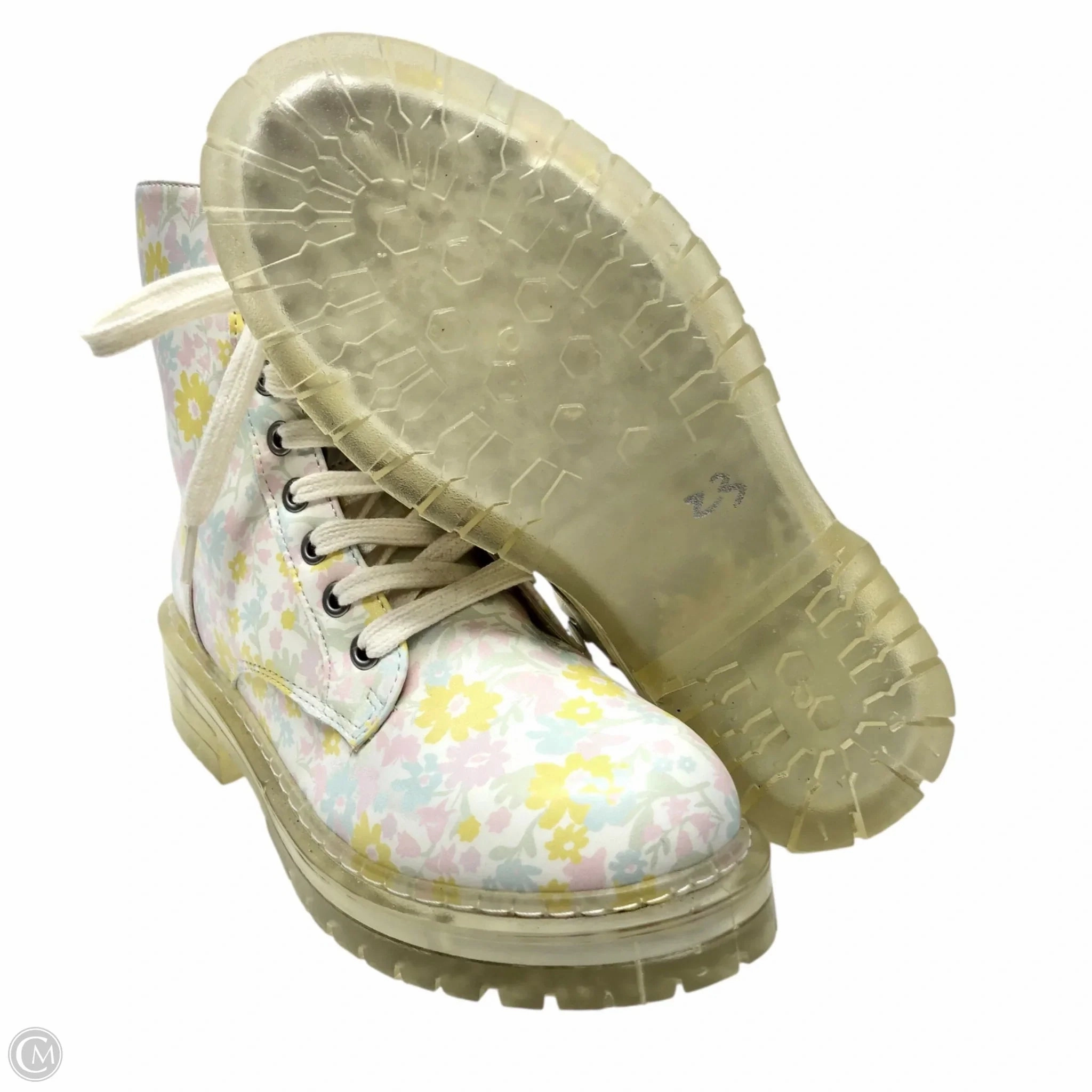 Russell And Bromley Combat Boots Boots Combat By Sugar In Floral Print, Size: 8