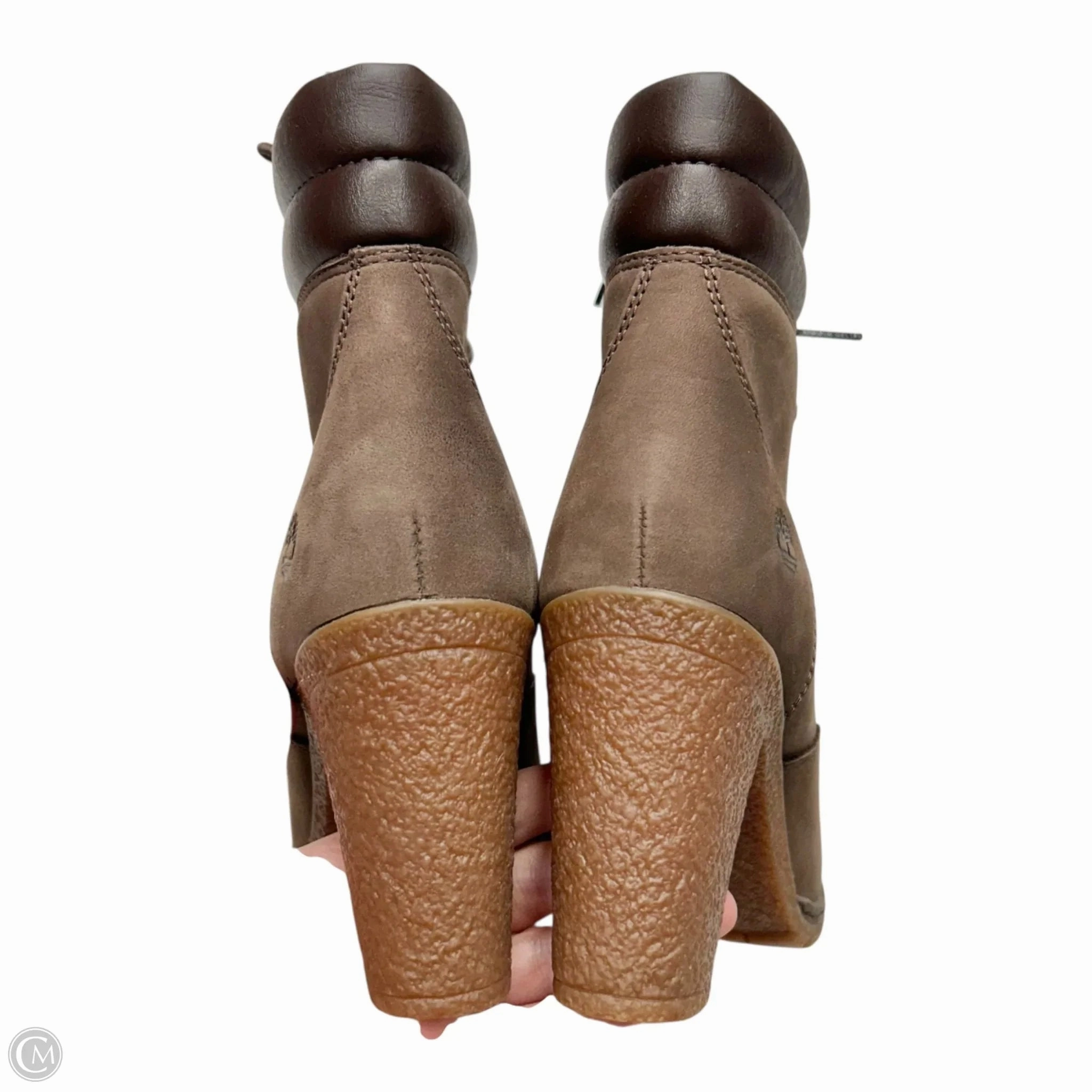 Multi-buckle Leather Combat Boots Boots Combat By Timberland In Brown, Size: 6.5