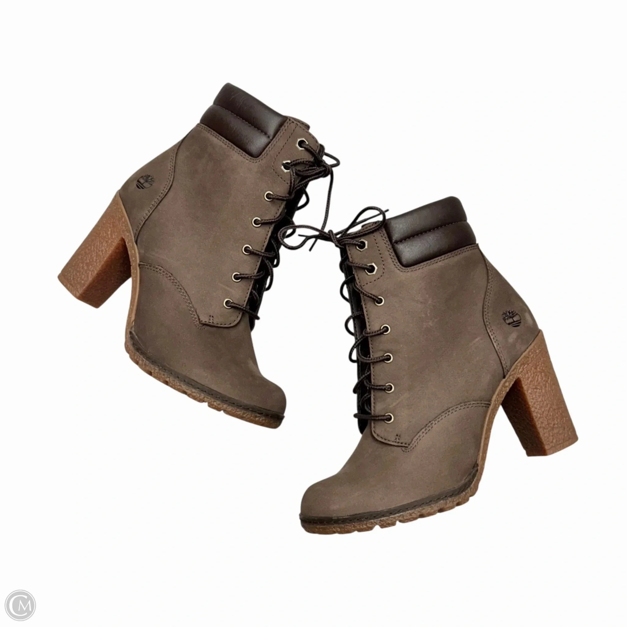 Heeled Combat Boots Boots Combat By Timberland In Brown, Size: 6.5