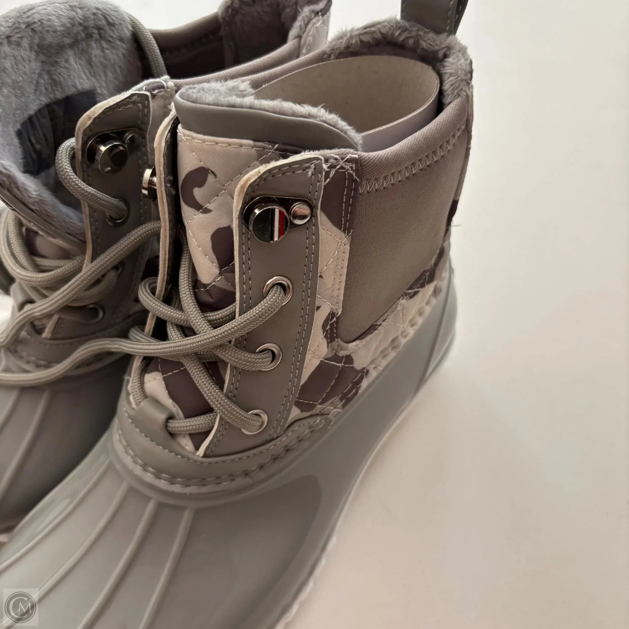 Boots Combat By Tommy Hilfiger In Grey, Size: 8 Tan Combat Boots