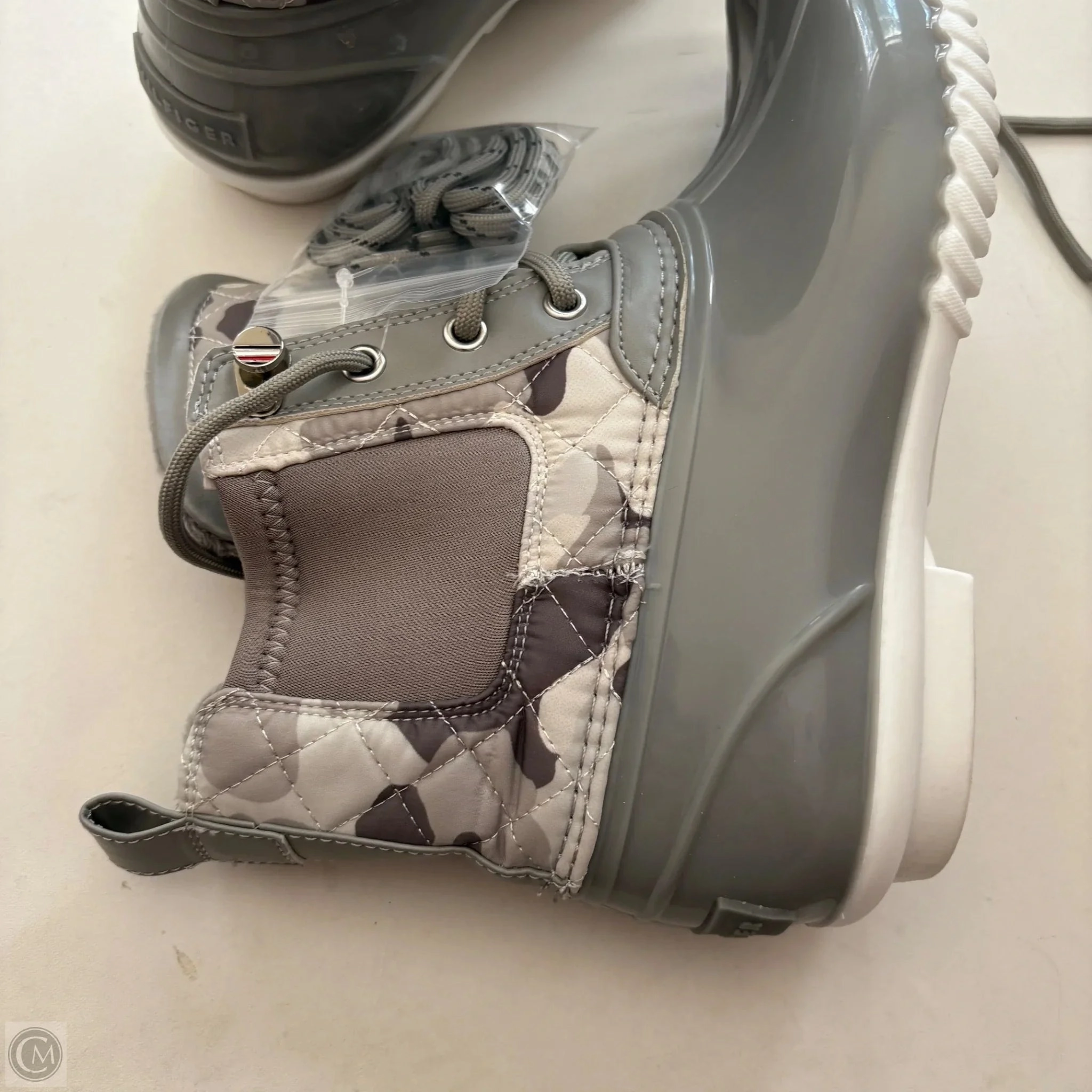 Boots Combat By Tommy Hilfiger In Grey, Size: 8 Nubuck Combat Boots