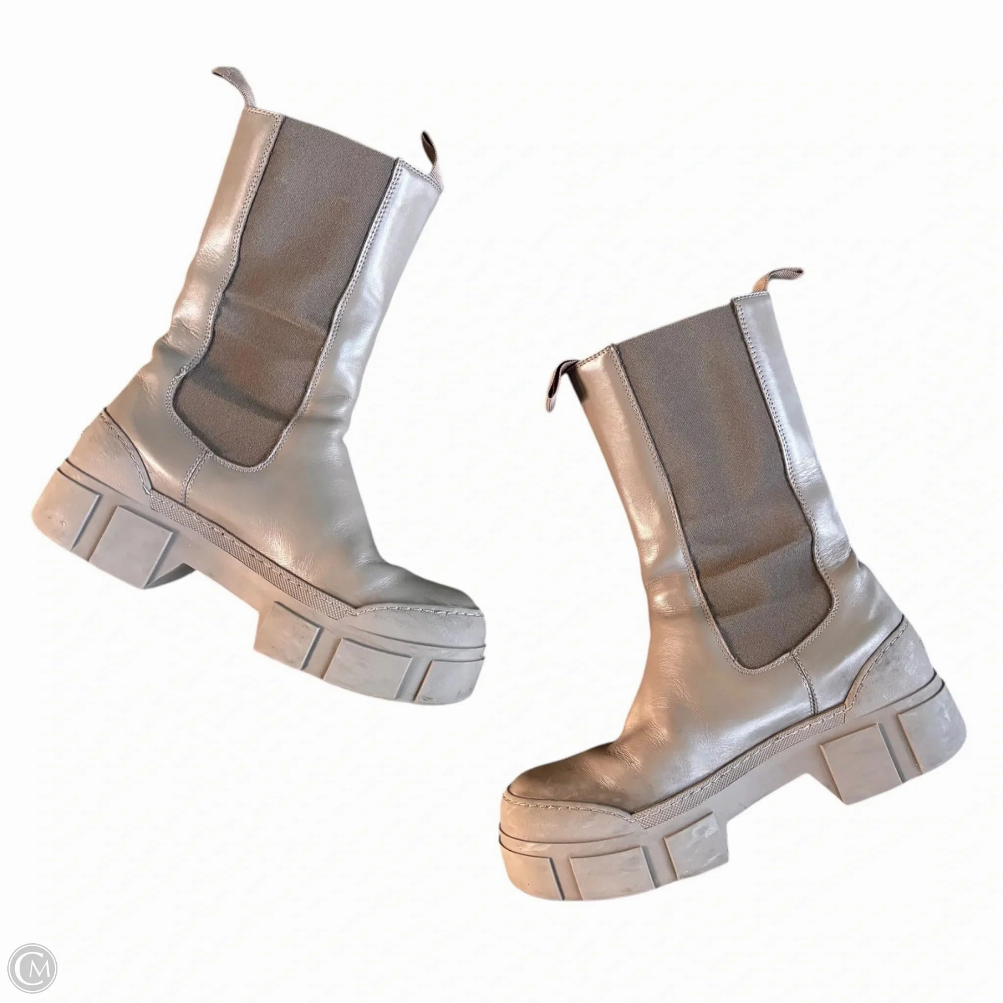 Boots Combat By Vic Matie In Tan, Size: 6 Suede Lace Up Combat Boots