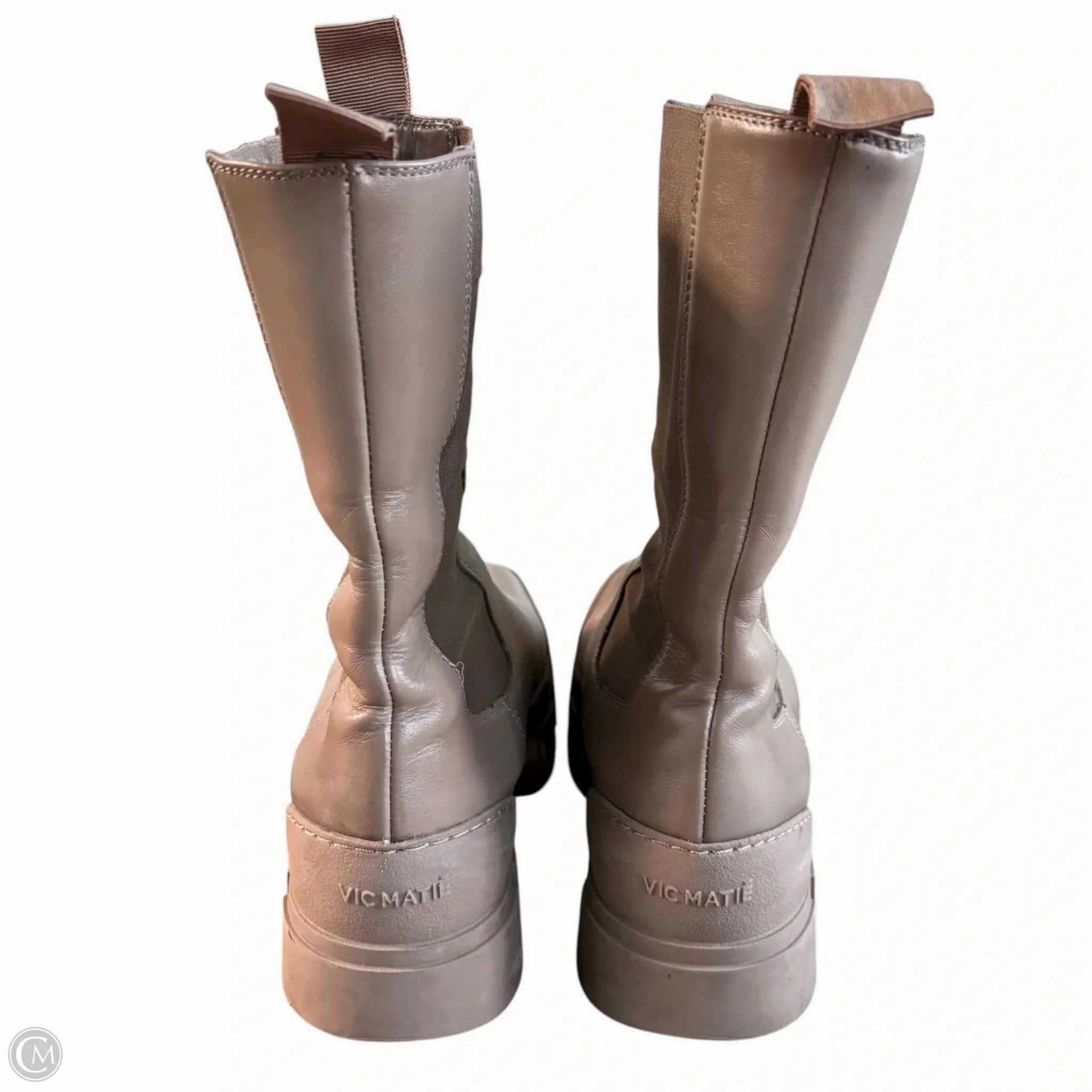 Platform Ankle Combat Boots Boots Combat By Vic Matie In Tan, Size: 6