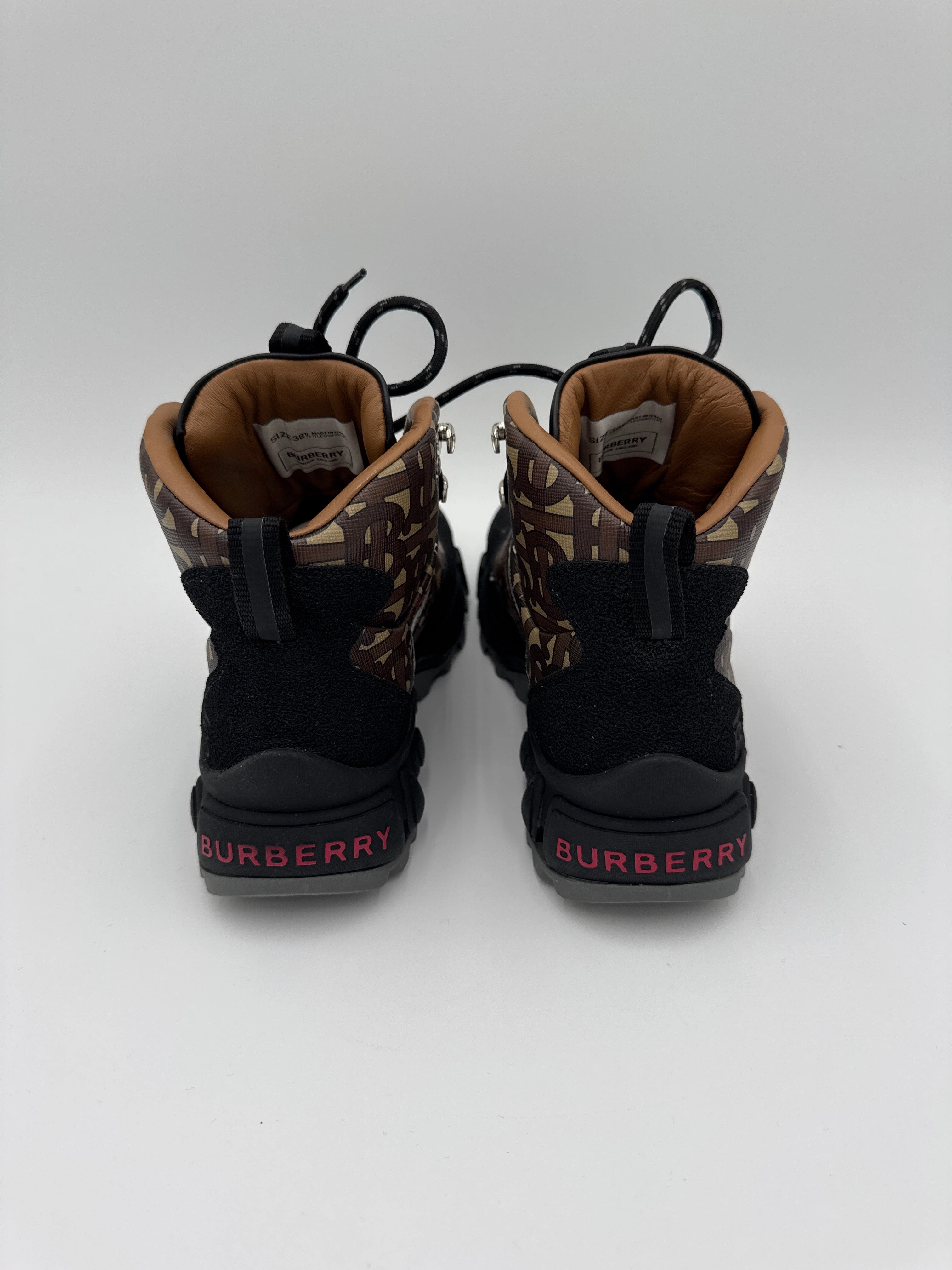 Boots Luxury Designer By Burberry In Brown, Size:8 Best Value Waterproof Hiking Boots