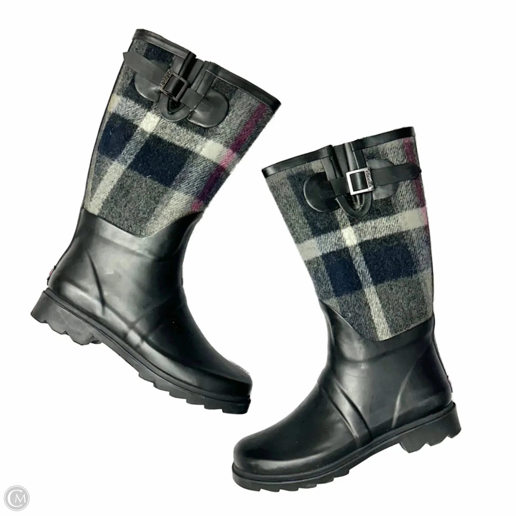 Ladies Rain Boots Amazon Boots Rain By Chooka  In Plaid Pattern, Size: 7