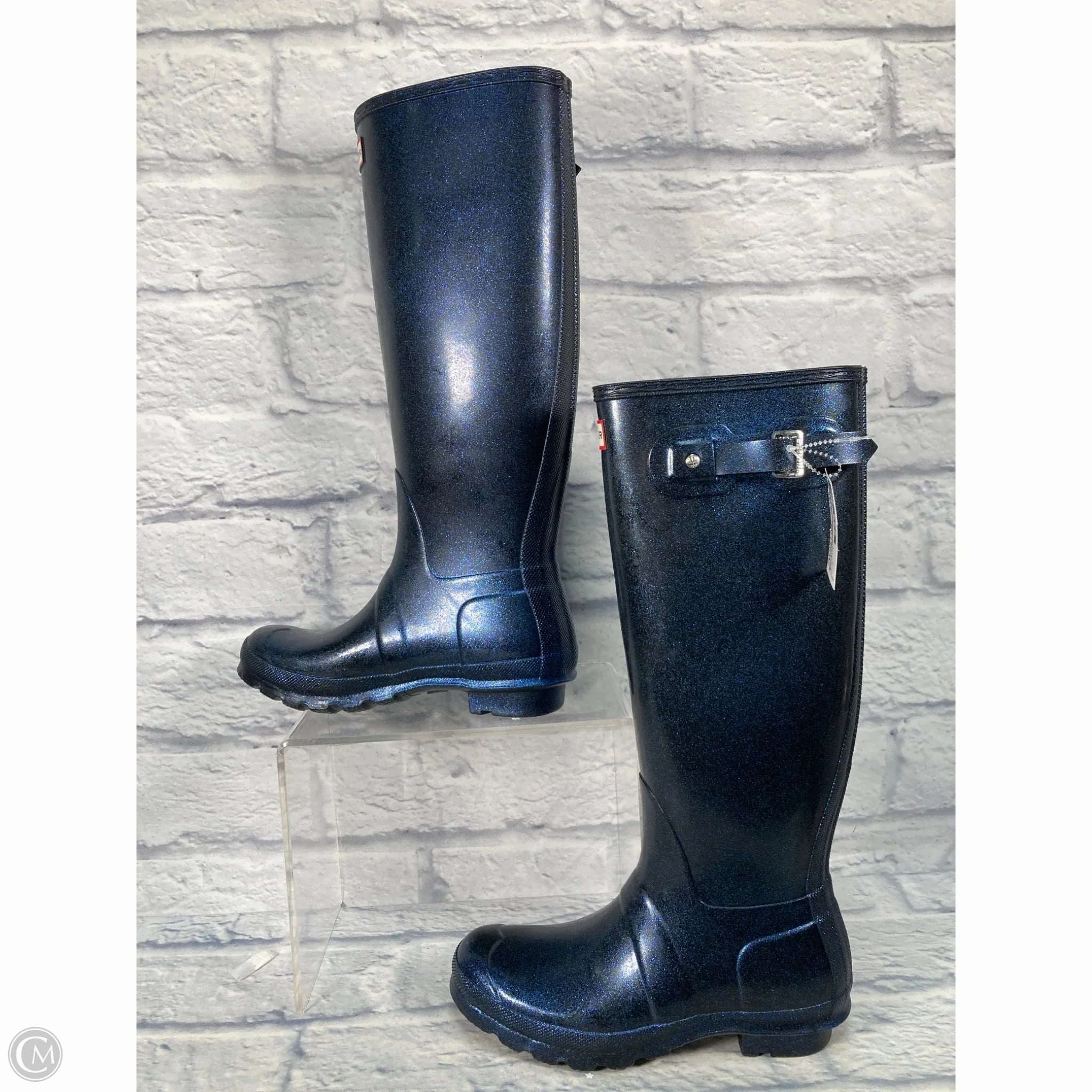 Boots Rain By Hunter In Black & Blue, Size: 8 Rain Boots Size Chart