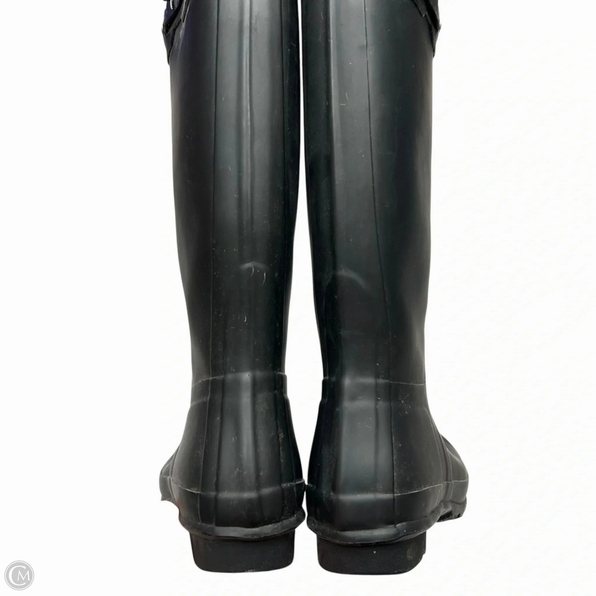 Boots Rain By Hunter In Black, Size: 9 Back Adjustable Rain Boots Hunter