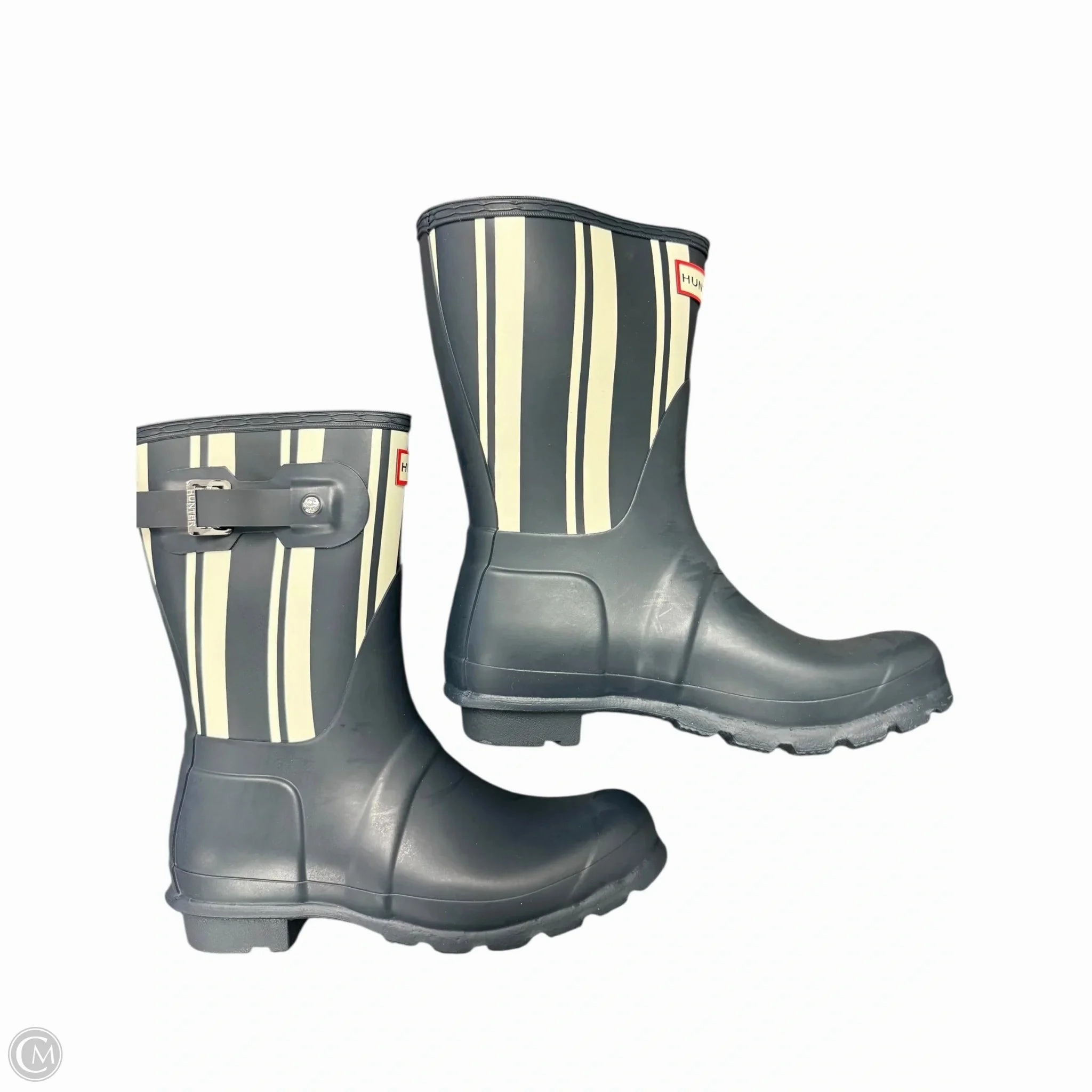 Boots Rain By Hunter In Blue & White, Size: 7 Fun Rain Boots