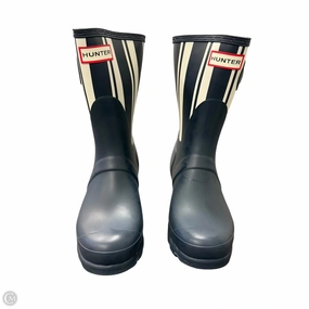 Boots Rain By Hunter In Blue & White, Size: 7 Best Rain Boots For Walking Long Distances
