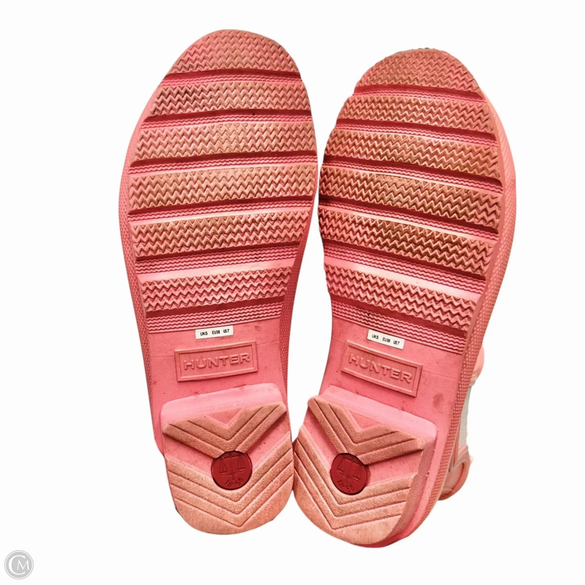 Boots Rain By Hunter In Pink, Size: 7 Hunter Rain Boots Wedge Heel