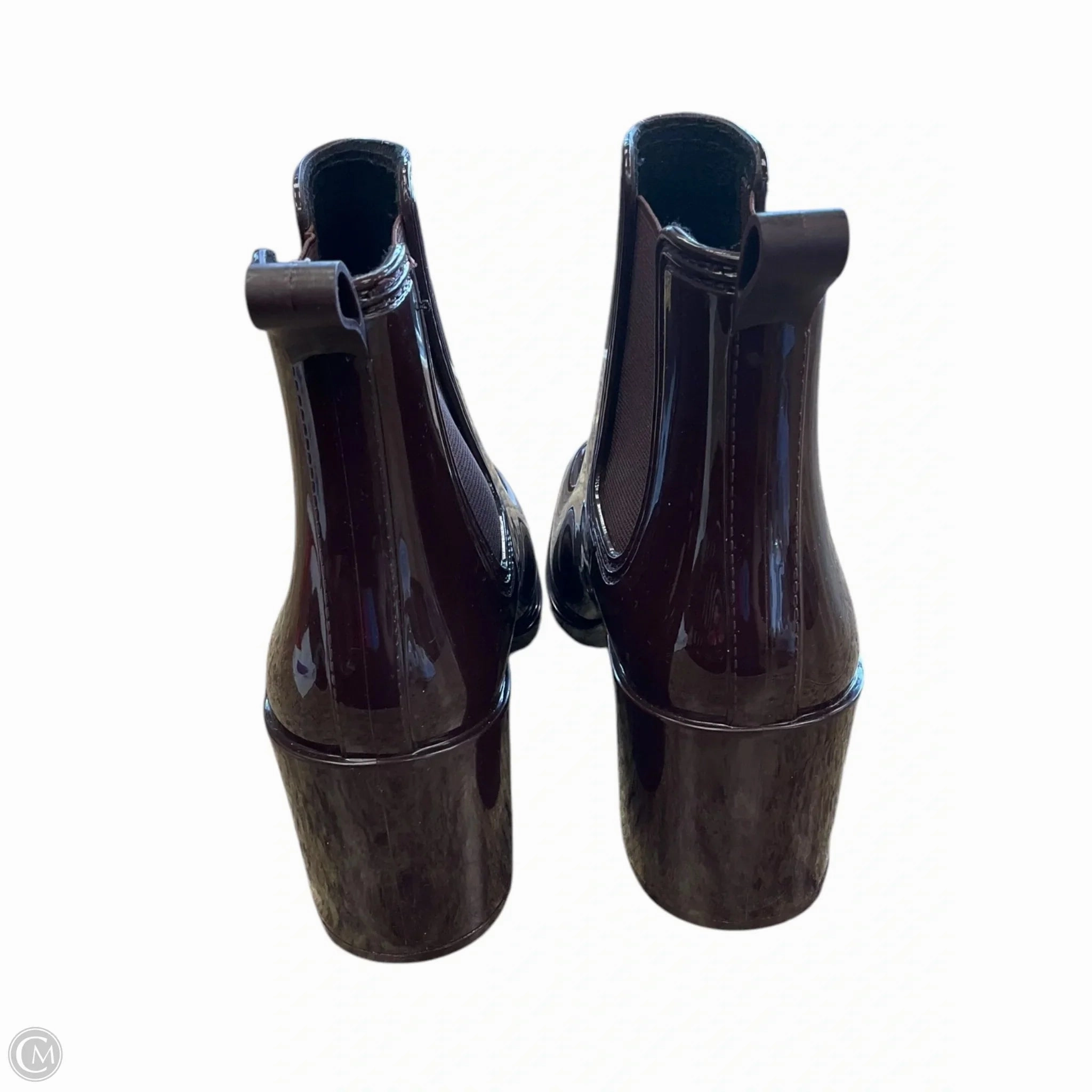 Boots Rain By Jeffery Campbell In Brown, Size: 9 Hunter Short Refined Rain Boots