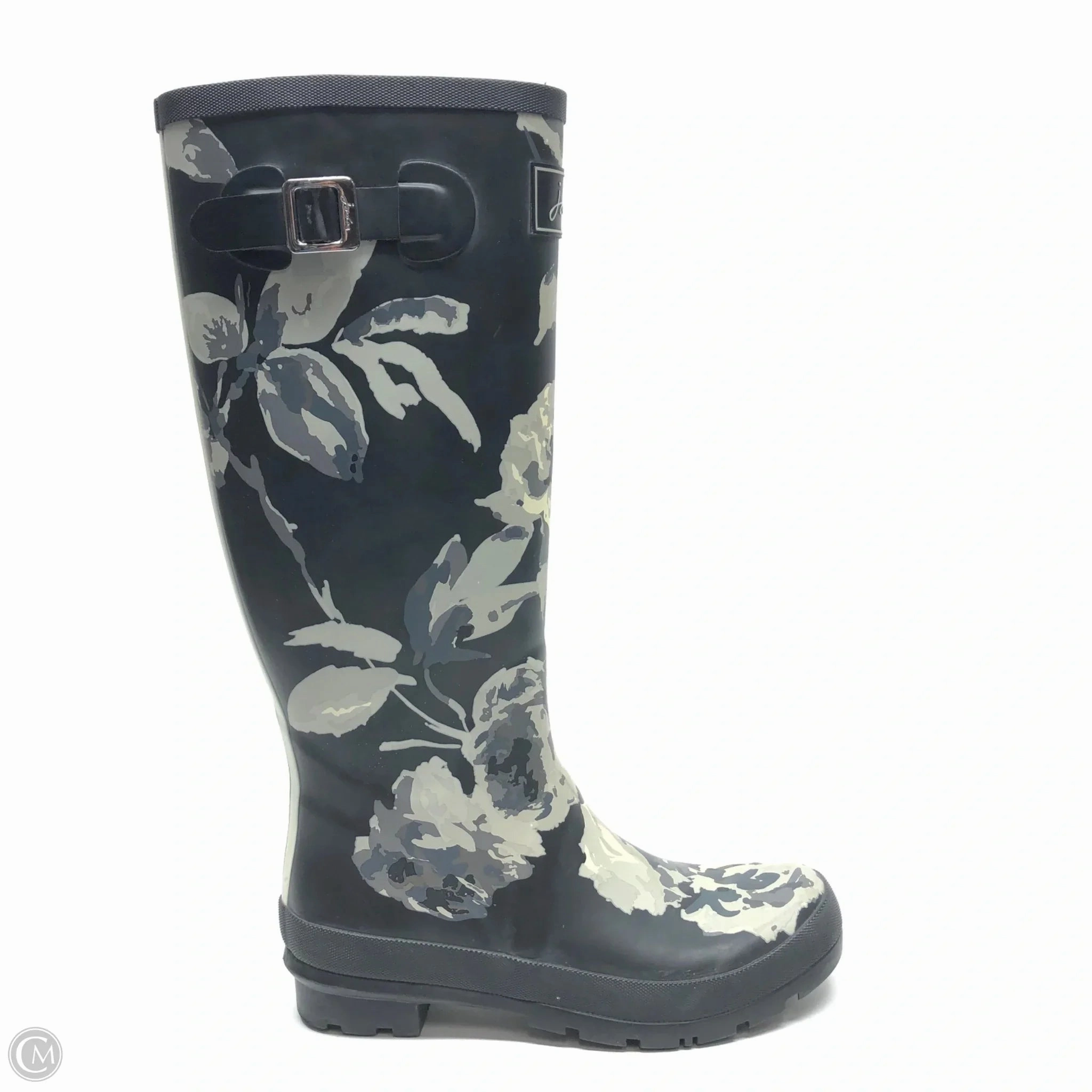 Boots Rain By Joules In Black & Grey, Size: 8 Insulated Short Rain Boots